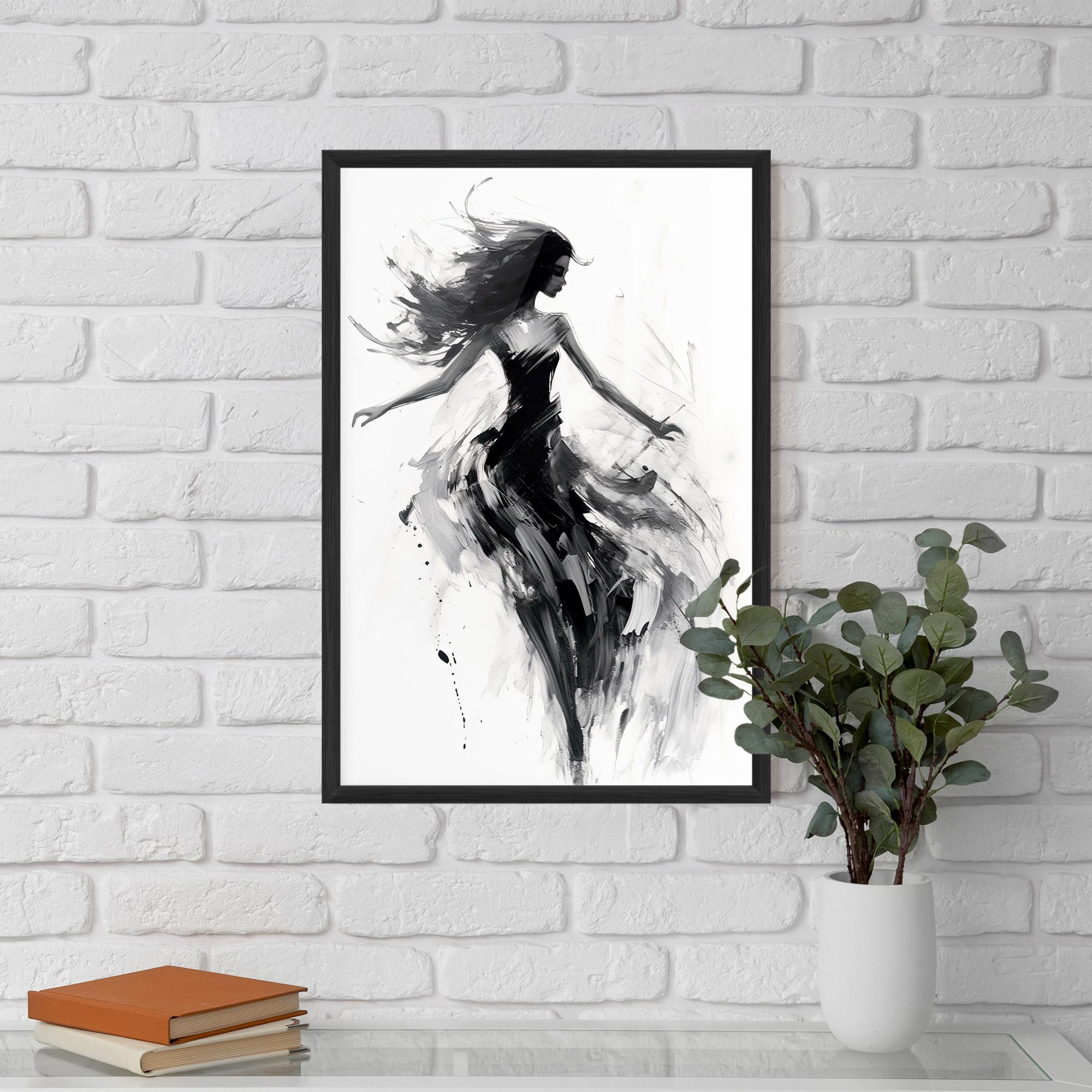 Poster Înrămat Black Ink Woman mockup 5