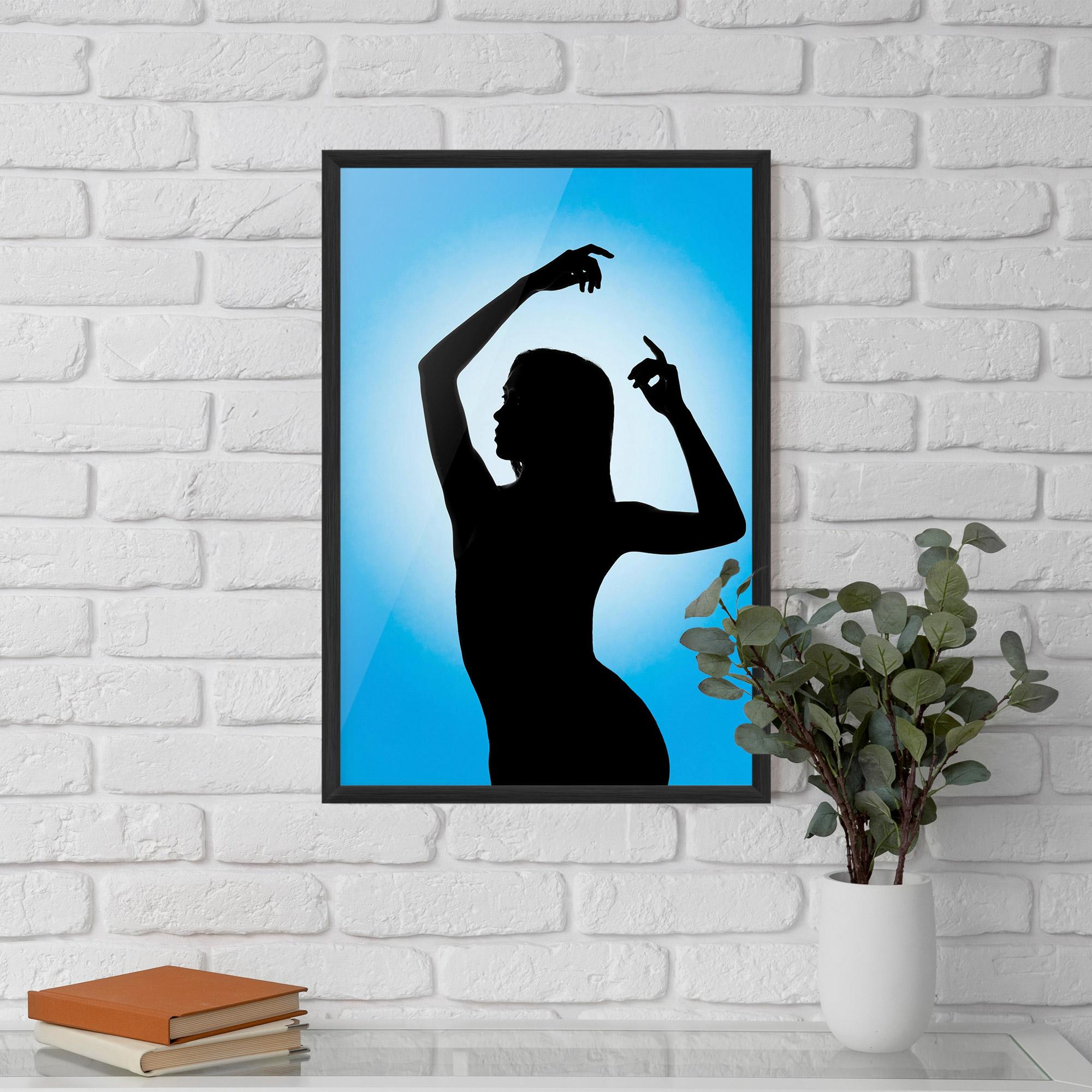 Poster Înrămat Blue Background mockup 5