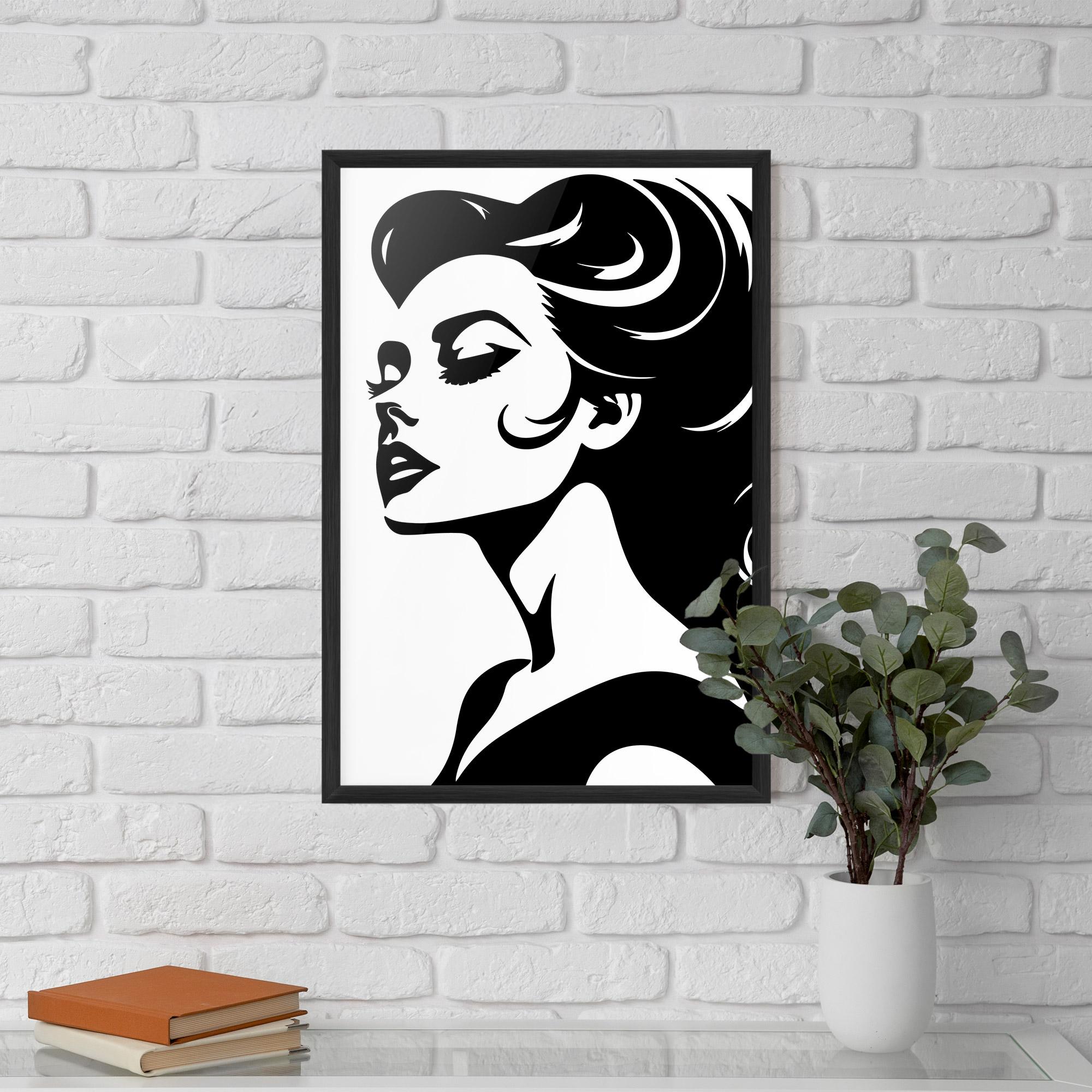 Poster Înrămat Eyeliner Shilouette mockup 5