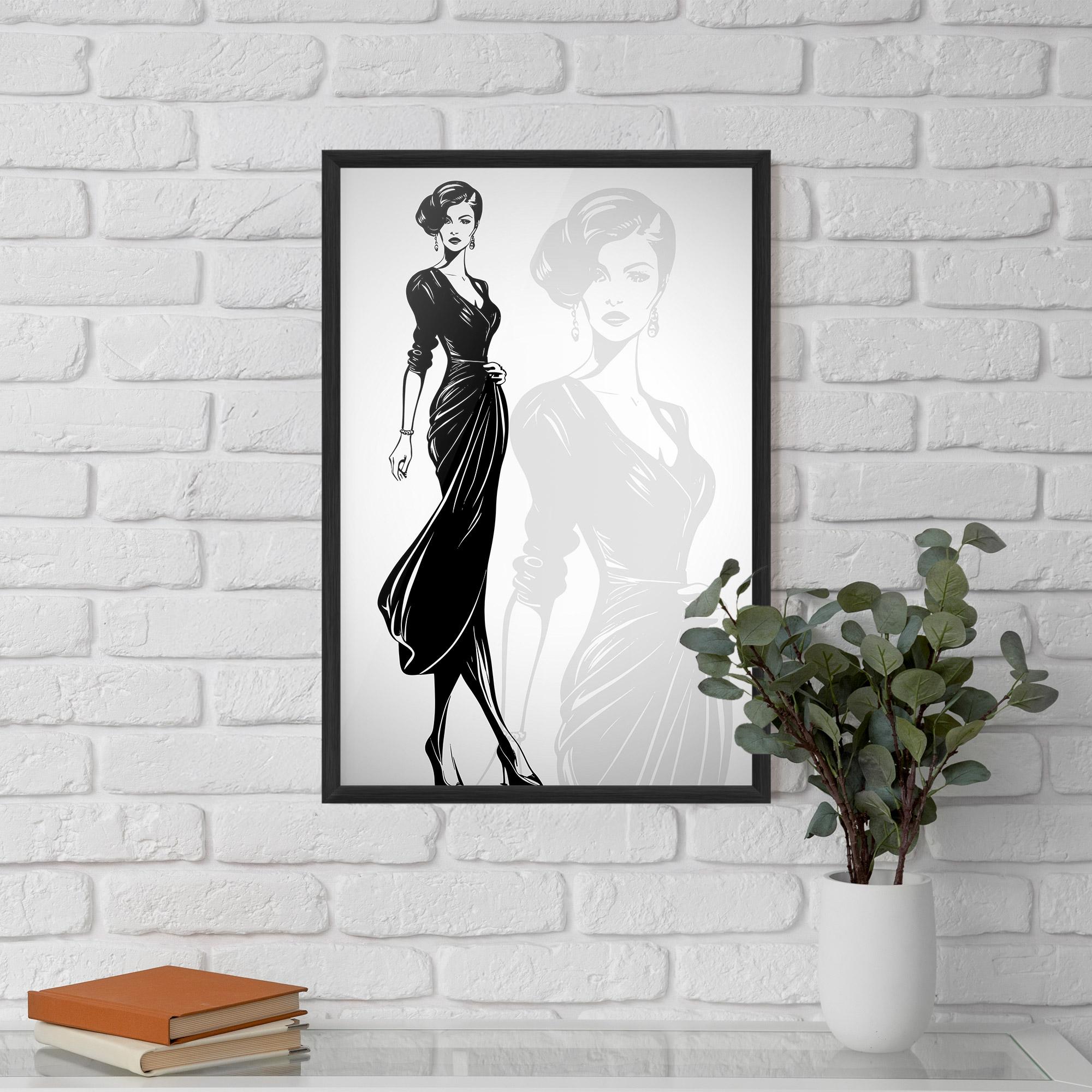 Poster Înrămat Lady Shilouette mockup 5