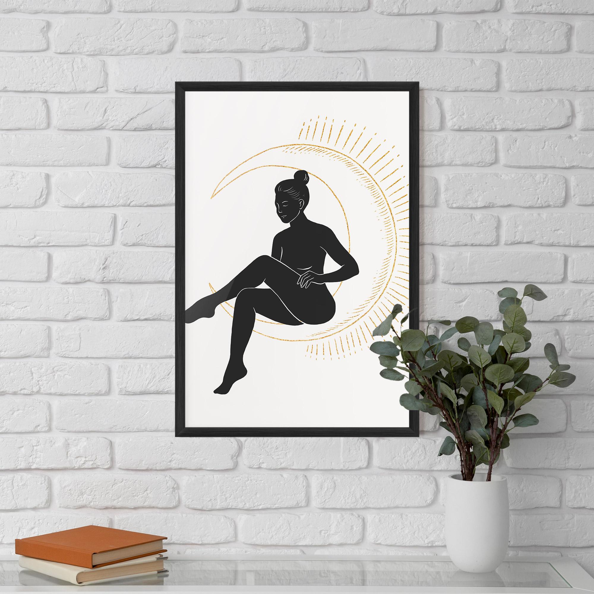 Poster Înrămat Sitting On The Moon mockup 5