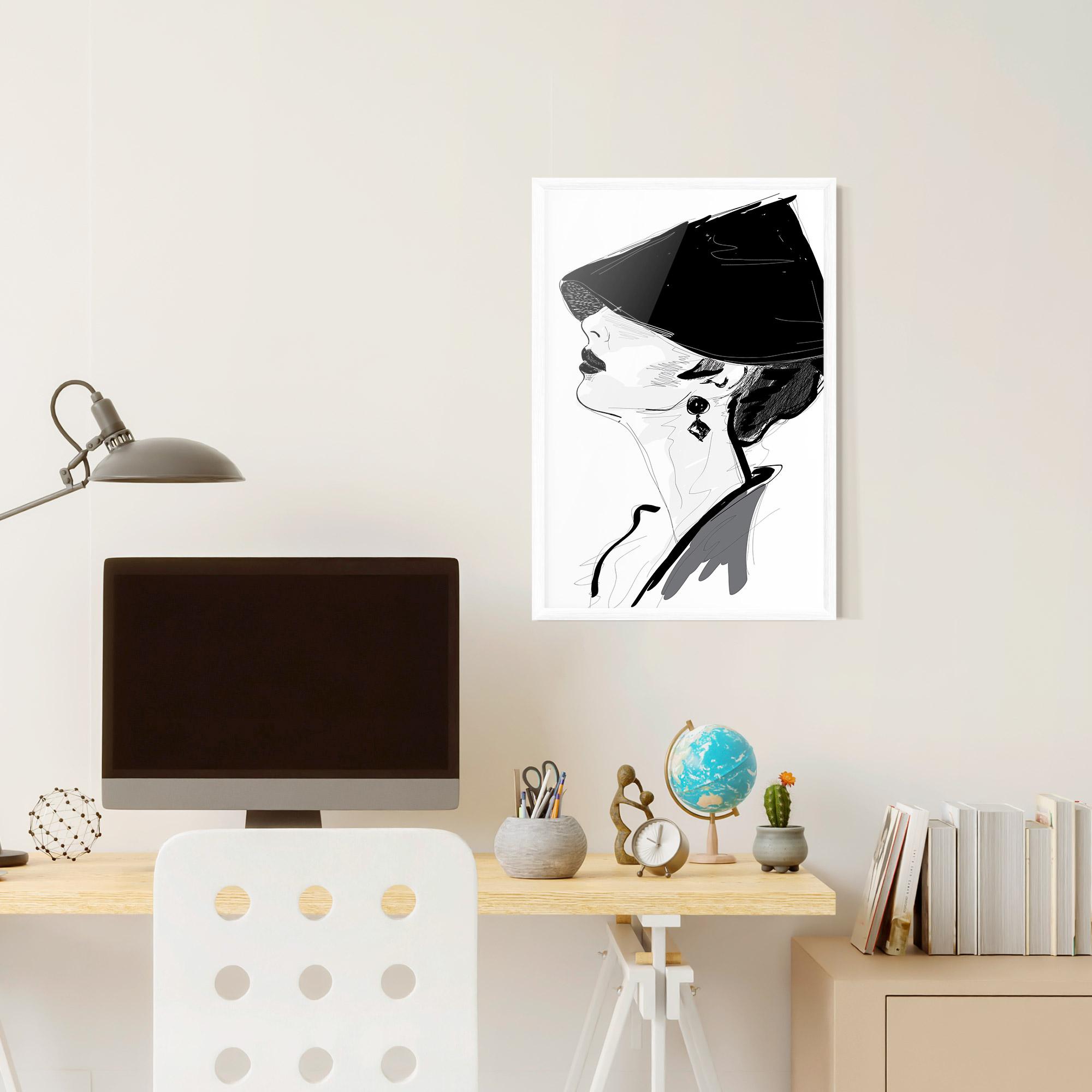 Poster Înrămat Asian Shilouette mockup 6