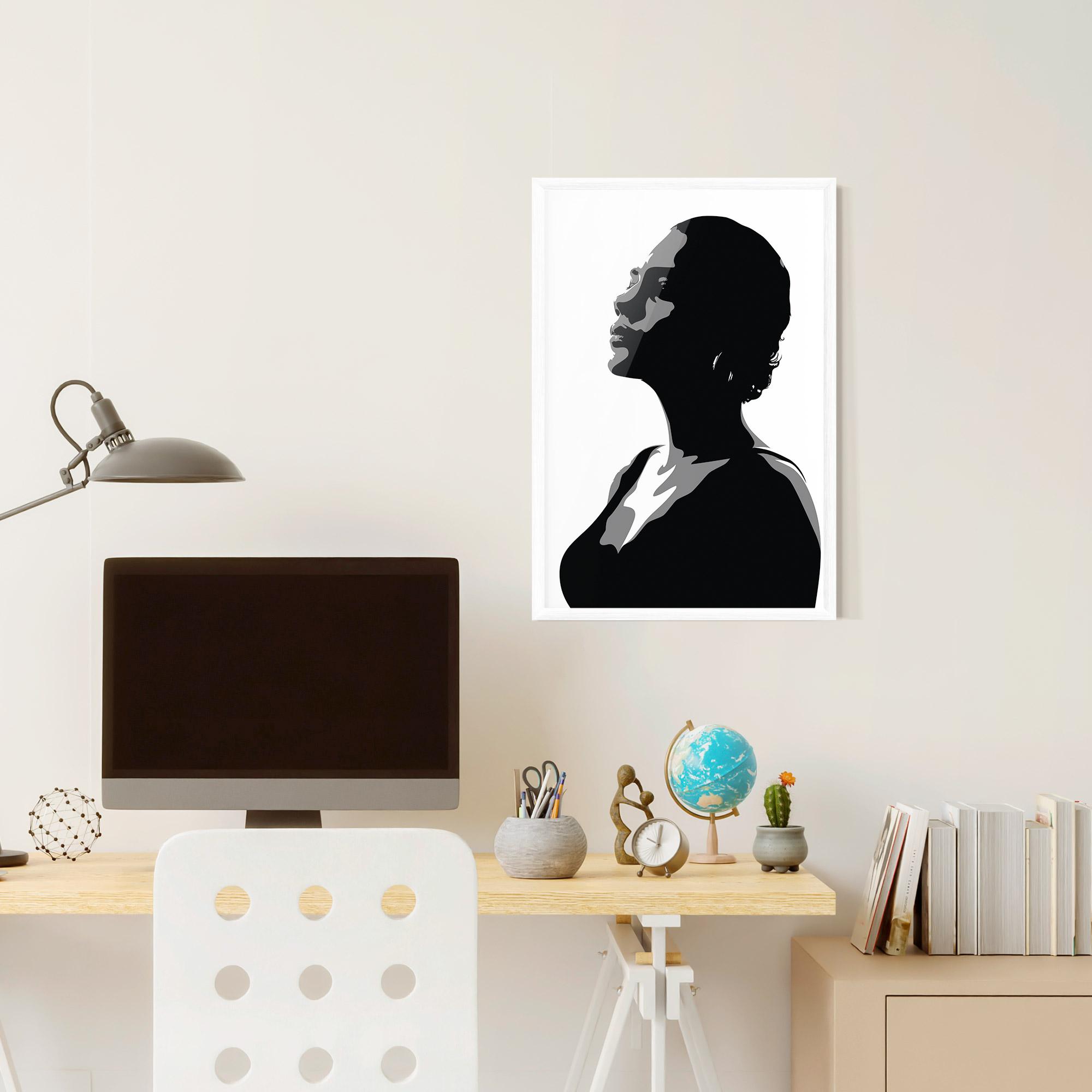 Poster Înrămat Black Woman Shilouette mockup 6
