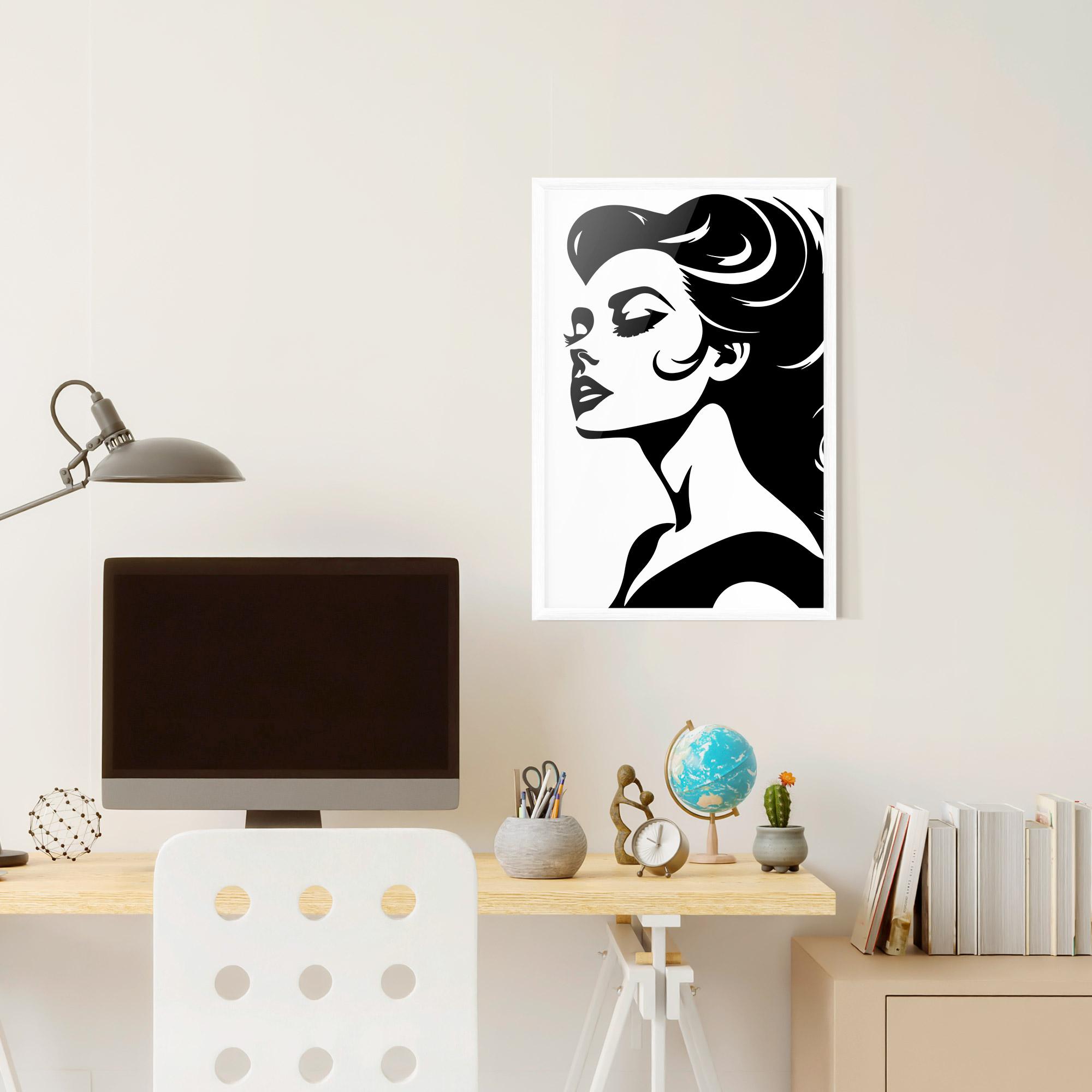 Poster Înrămat Eyeliner Shilouette mockup 6