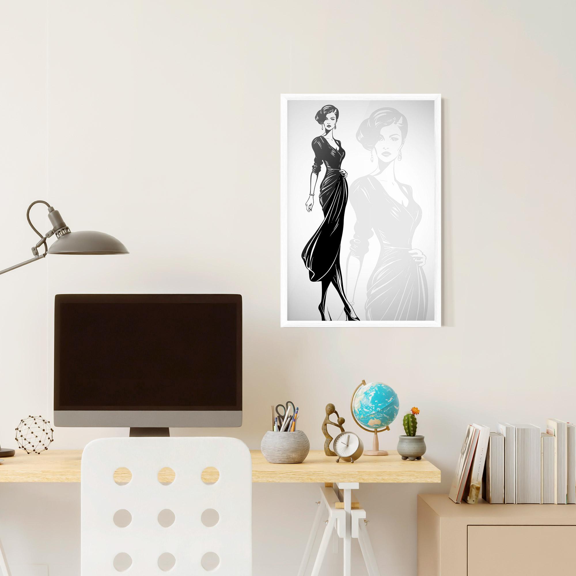 Poster Înrămat Lady Shilouette mockup 6