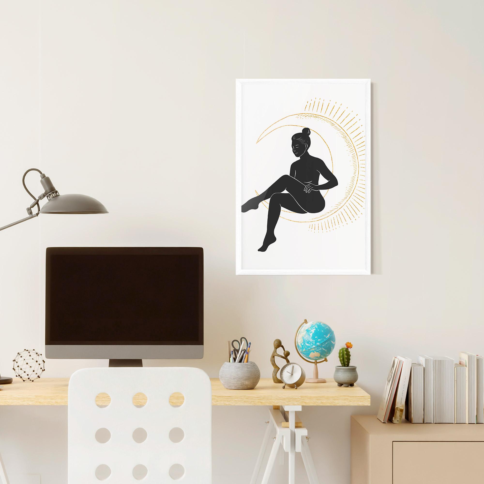 Poster Înrămat Sitting On The Moon mockup 6