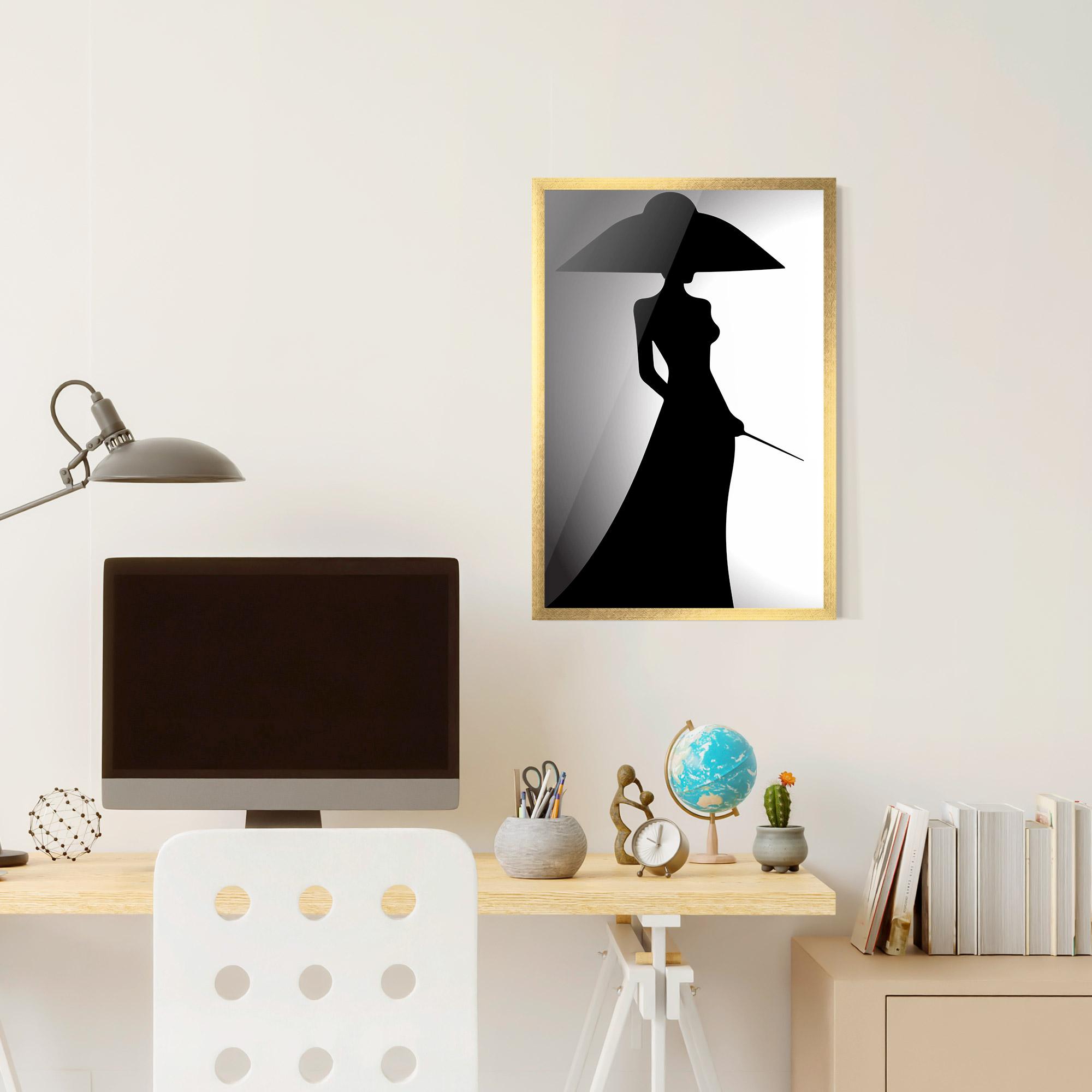 Poster Înrămat Big Hat Lady mockup 6