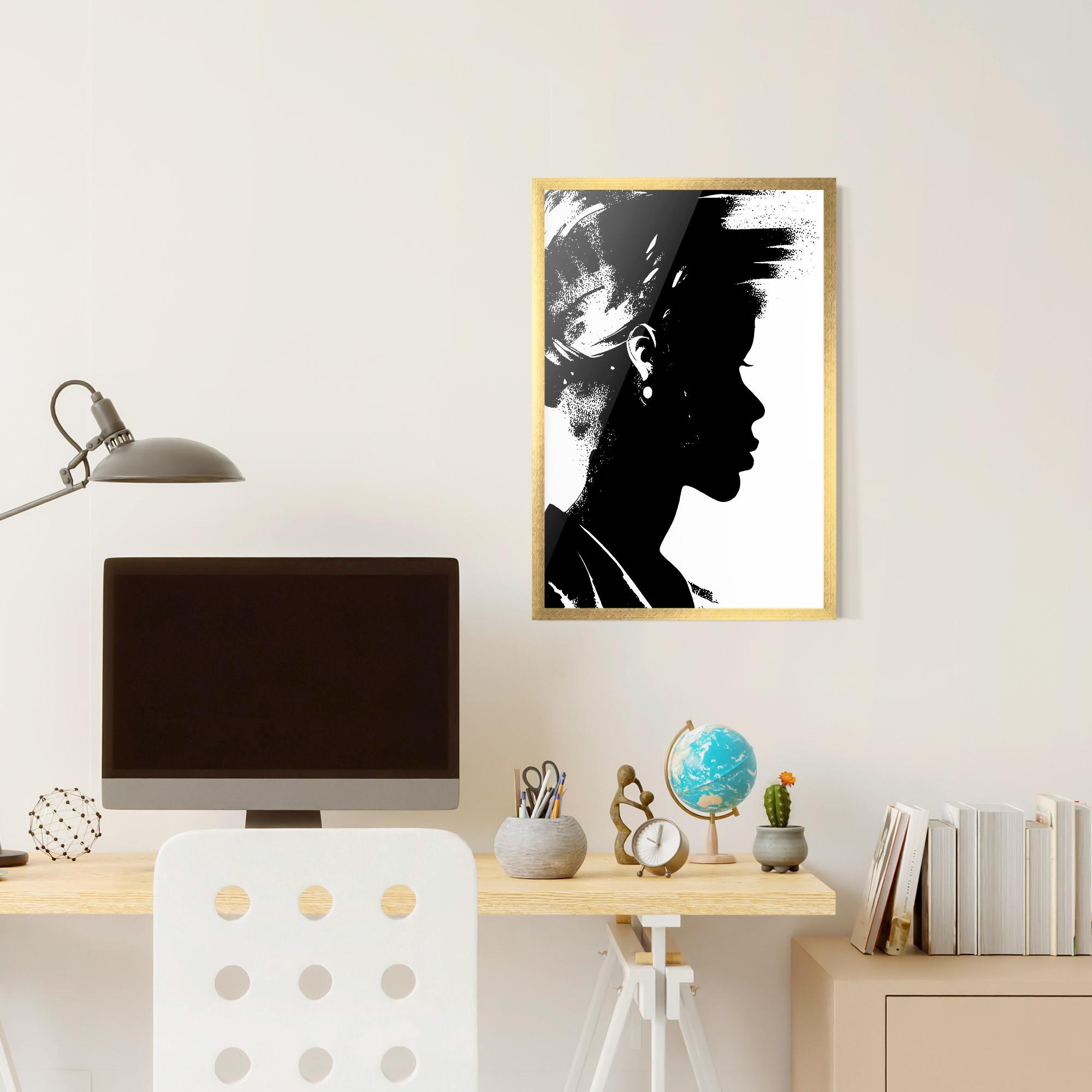 Poster Înrămat Black Silhouette mockup 6