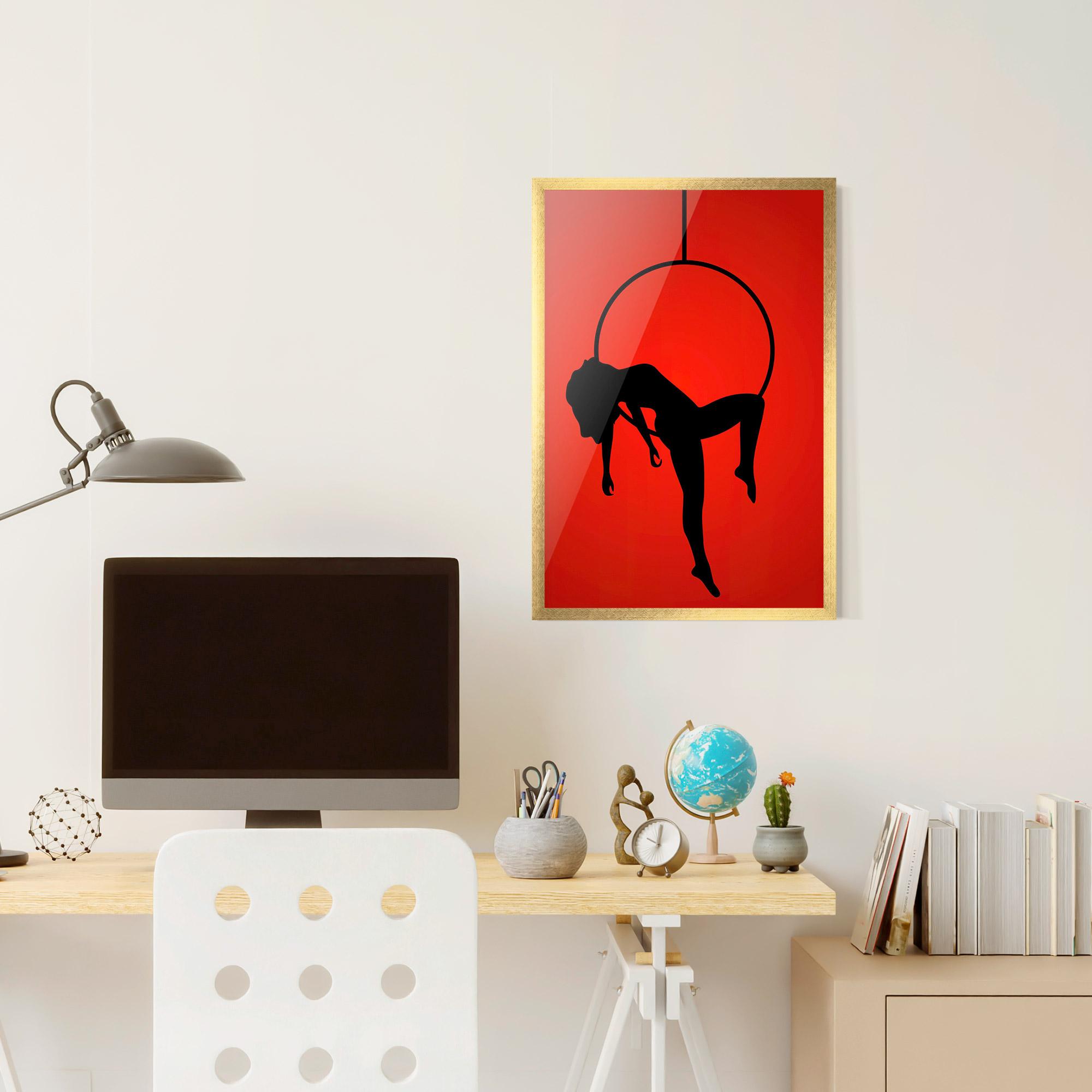 Poster Înrămat Dancer Shilouette mockup 6