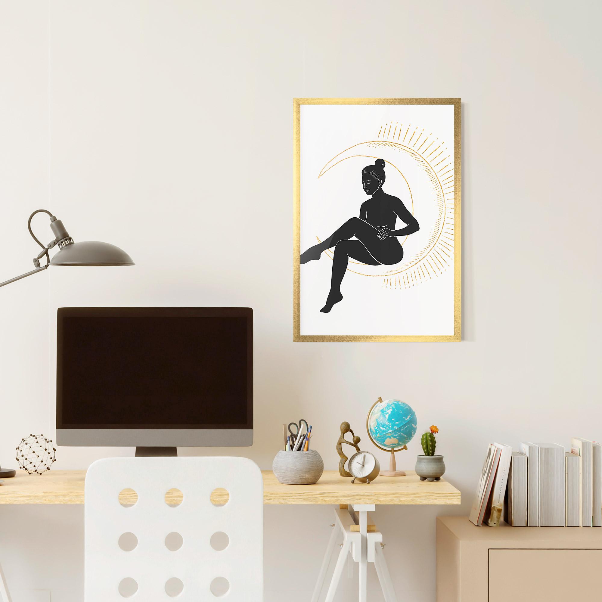 Poster Înrămat Sitting On The Moon mockup 6