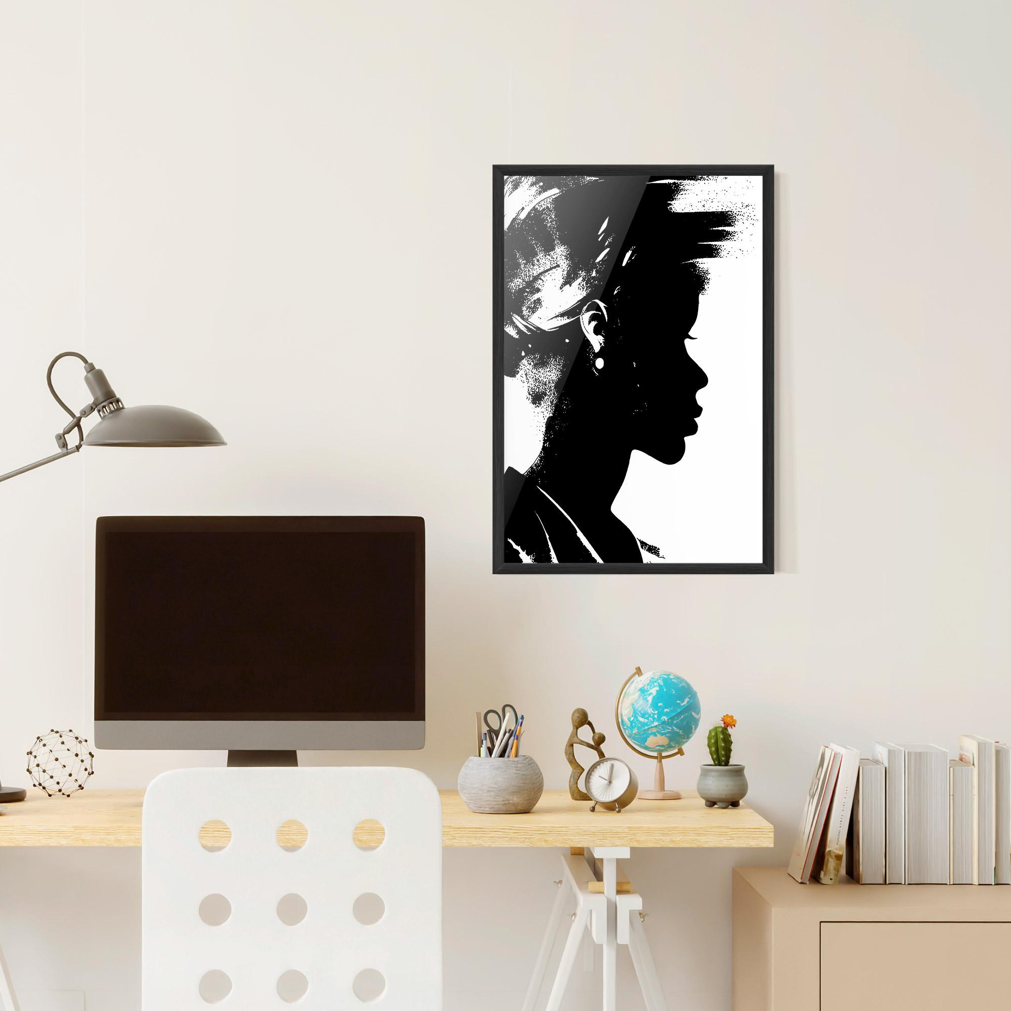 Poster Înrămat Black Silhouette mockup 6
