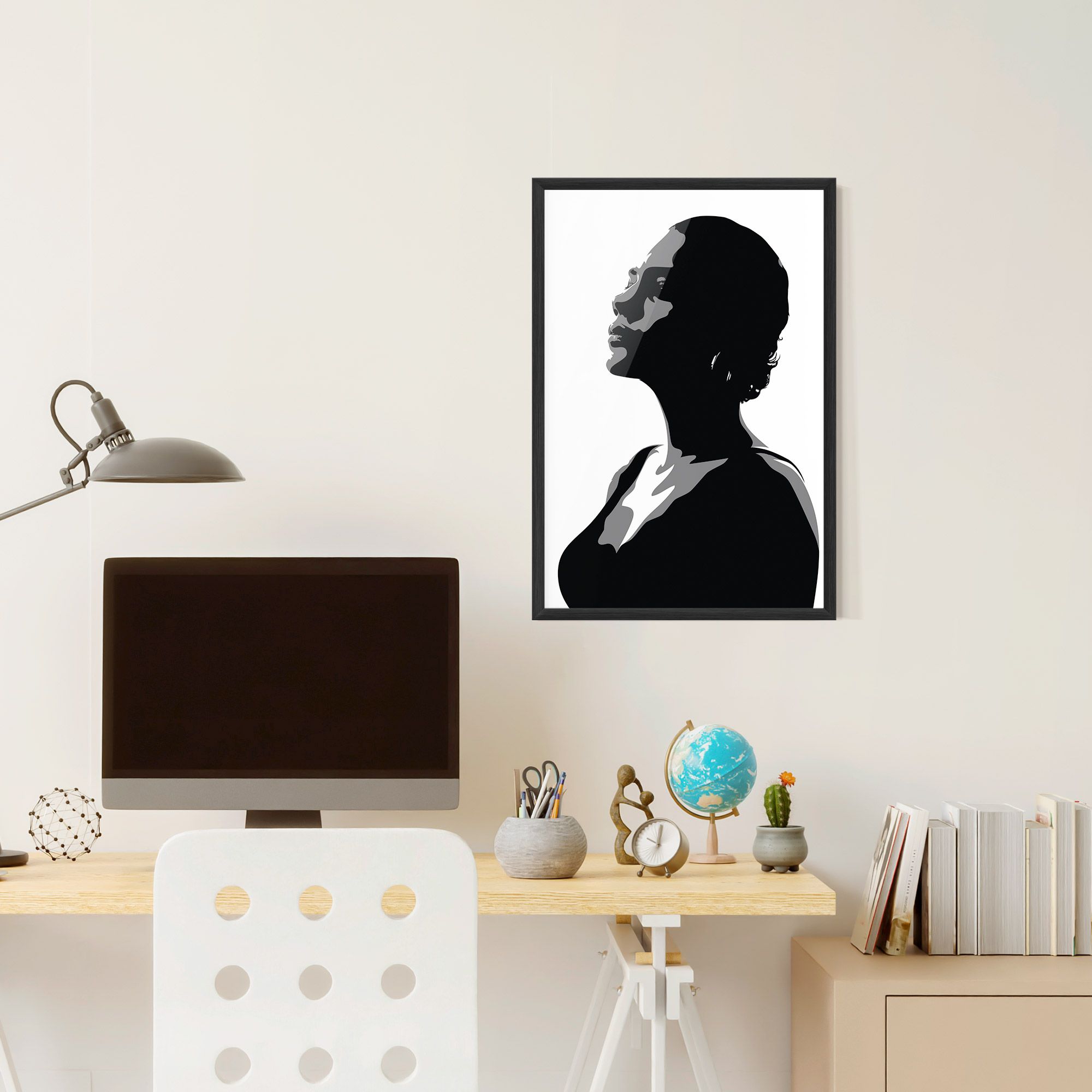 Black Woman Shilouette mockup 6