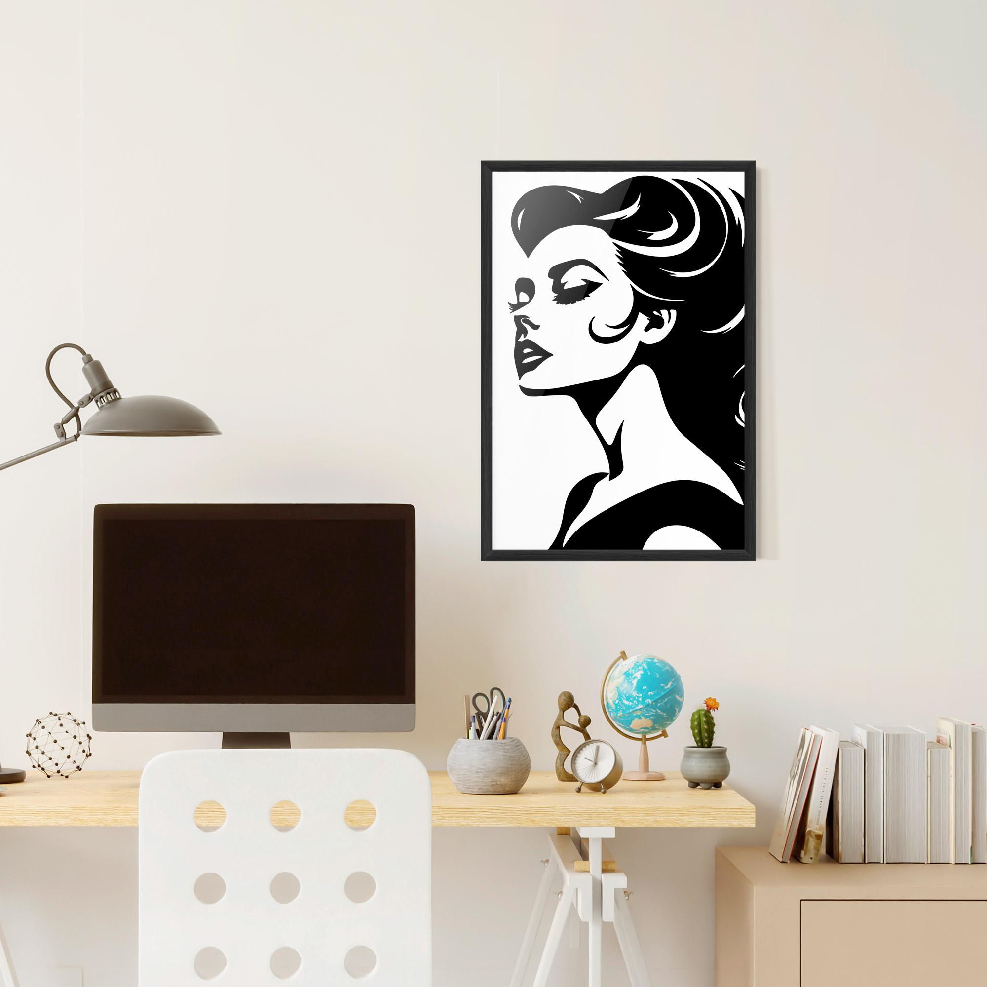 Poster Înrămat Eyeliner Shilouette mockup 6