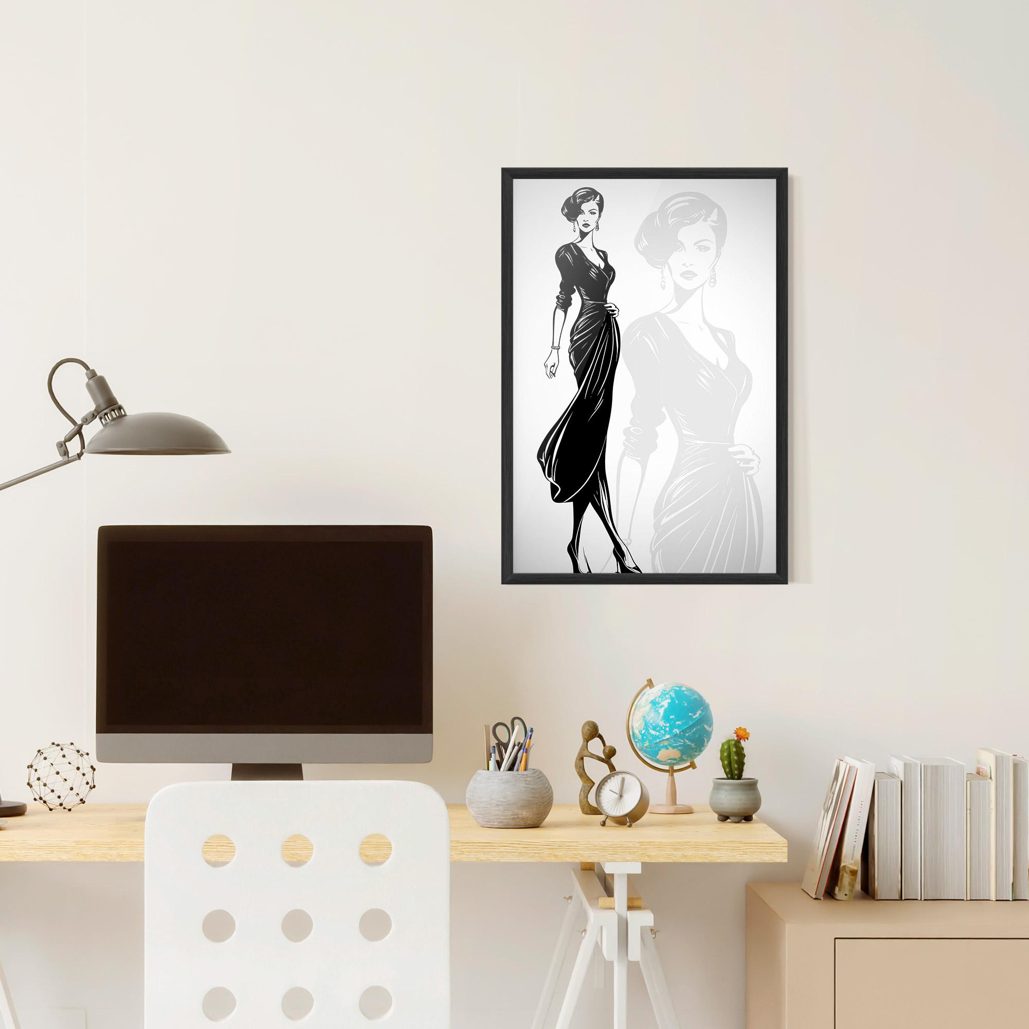 Poster Înrămat Lady Shilouette mockup 6
