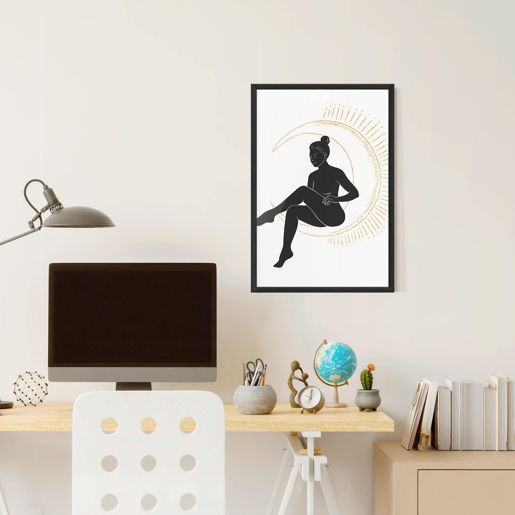 Poster Înrămat Sitting On The Moon mockup 6