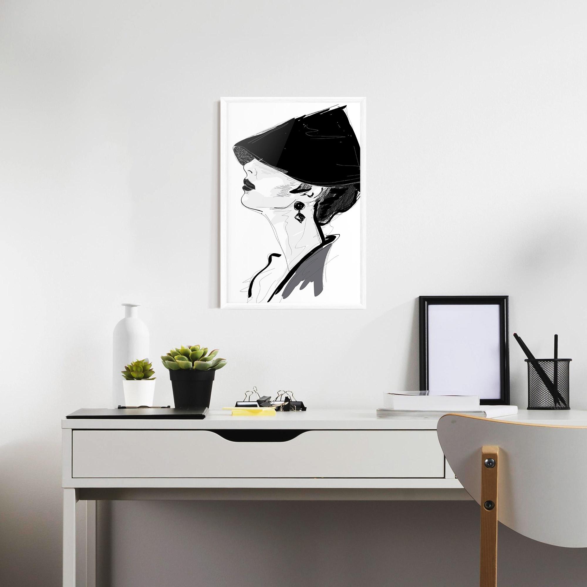 Poster Înrămat Asian Shilouette mockup 7