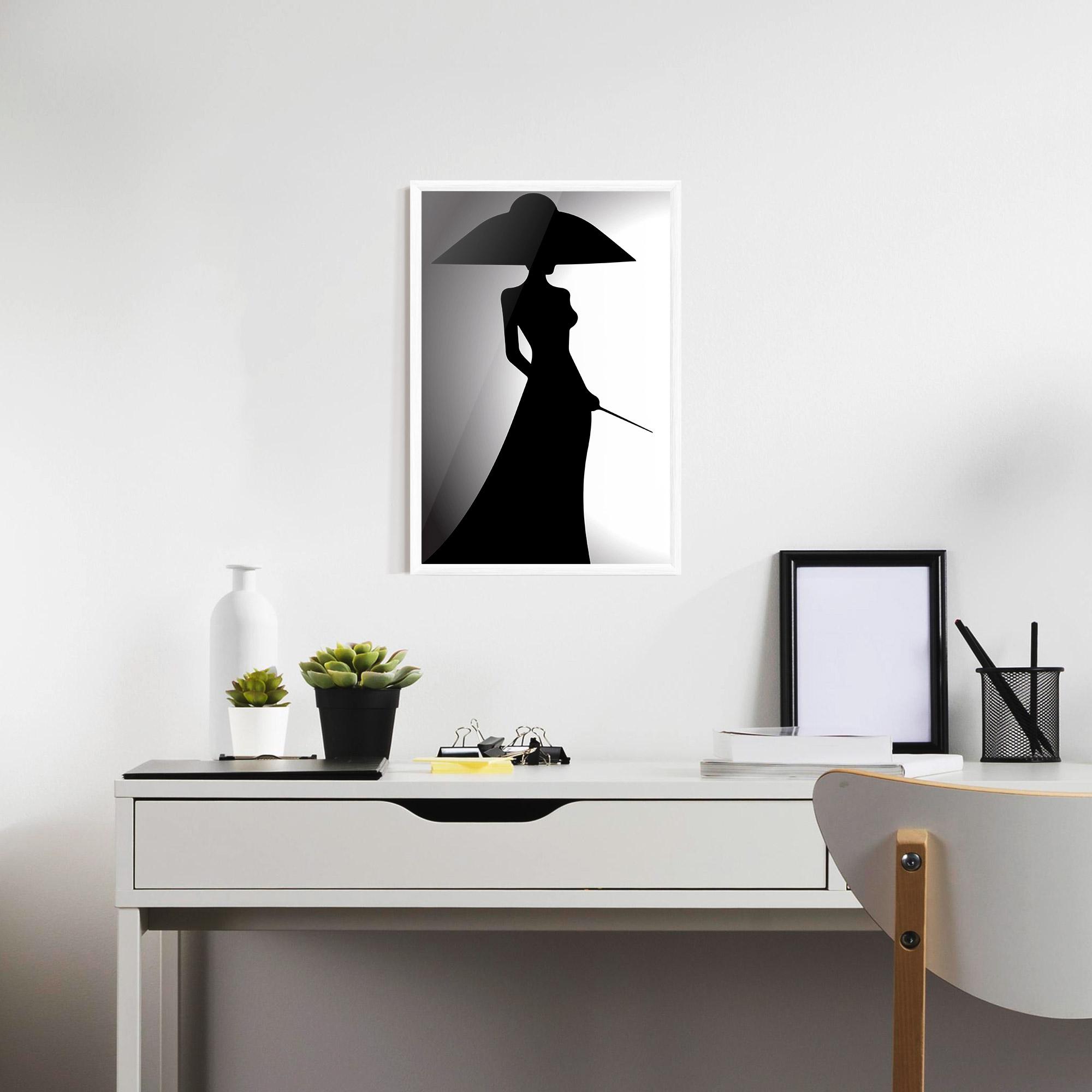Poster Înrămat Big Hat Lady mockup 7