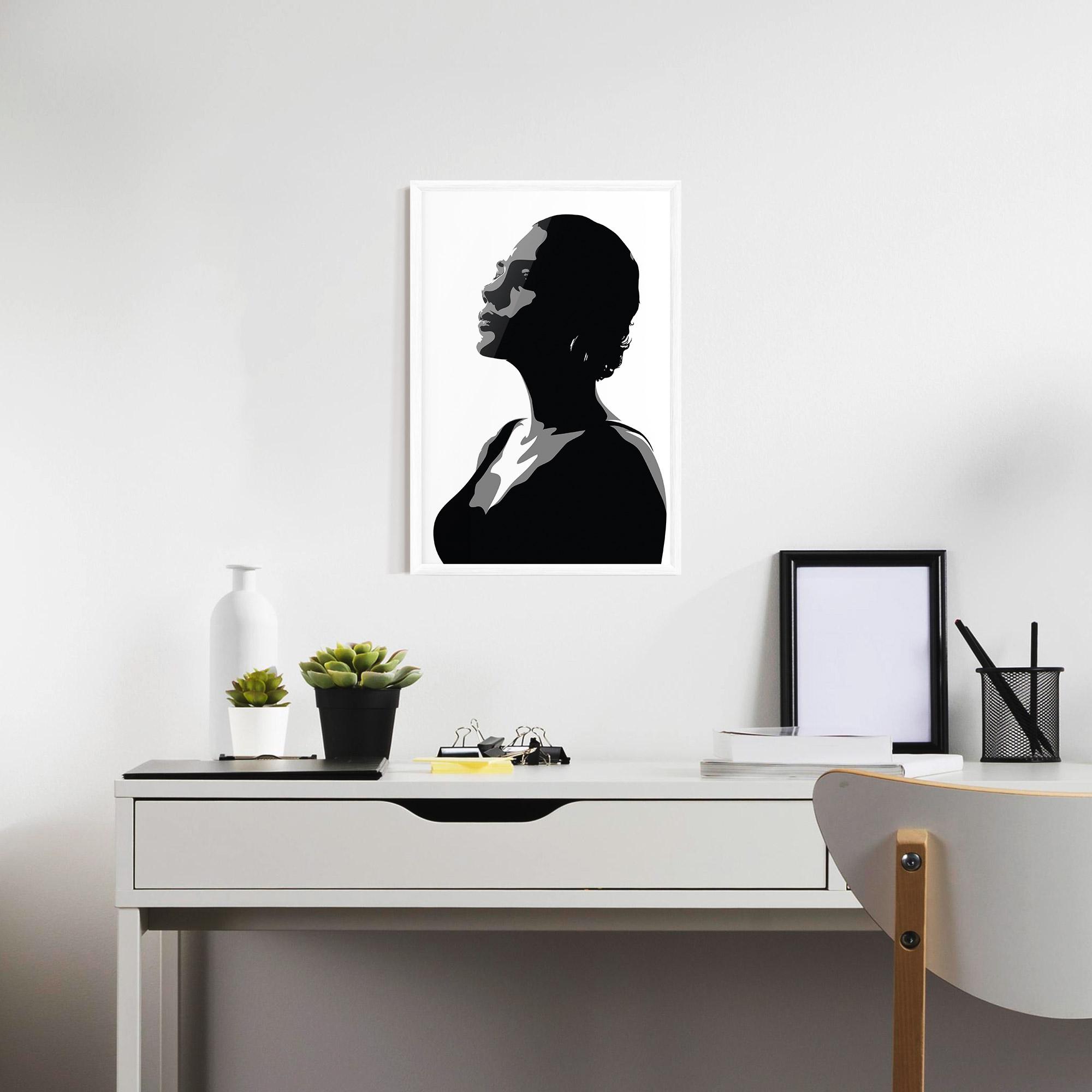 Poster Înrămat Black Woman Shilouette mockup 7