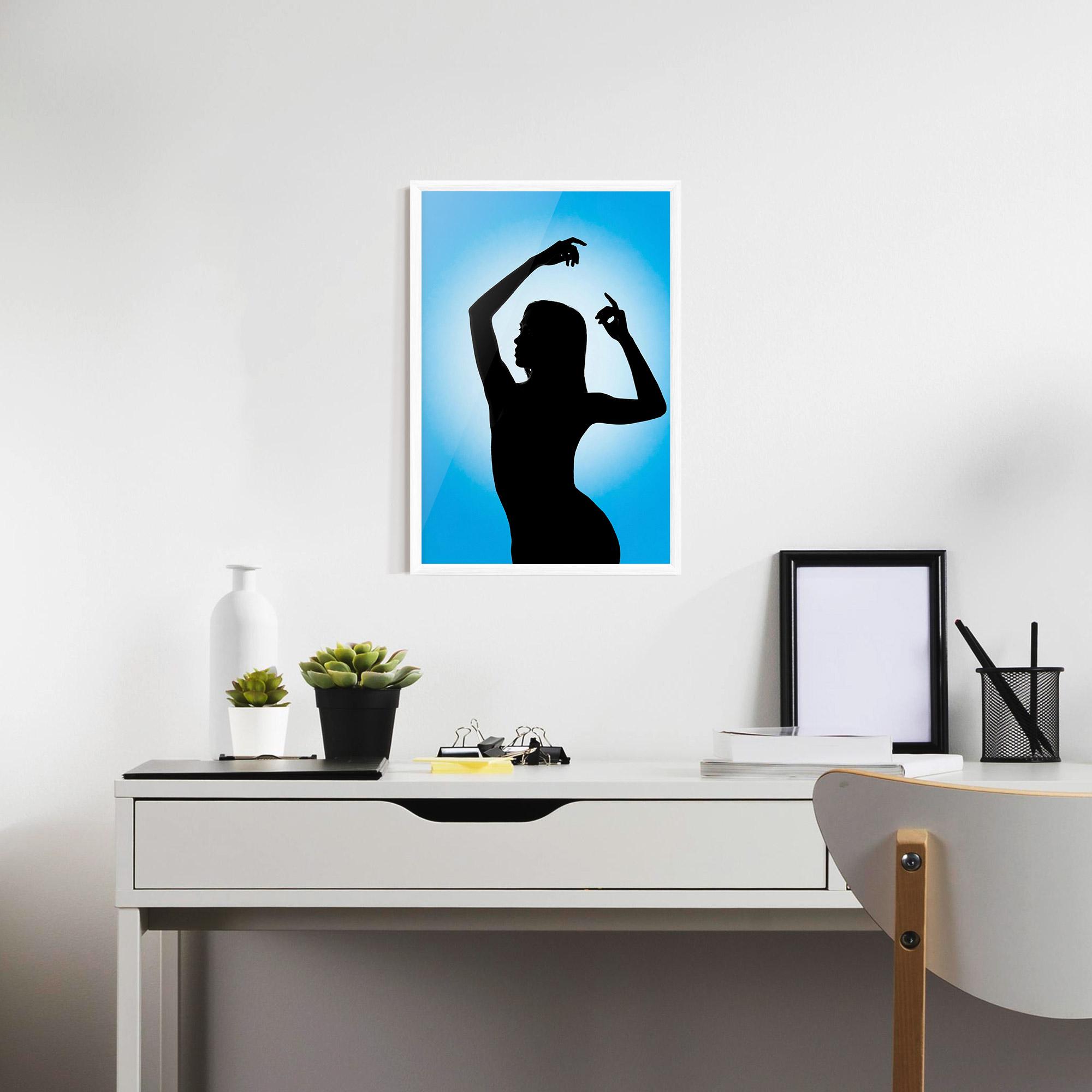 Poster Înrămat Blue Background mockup 7