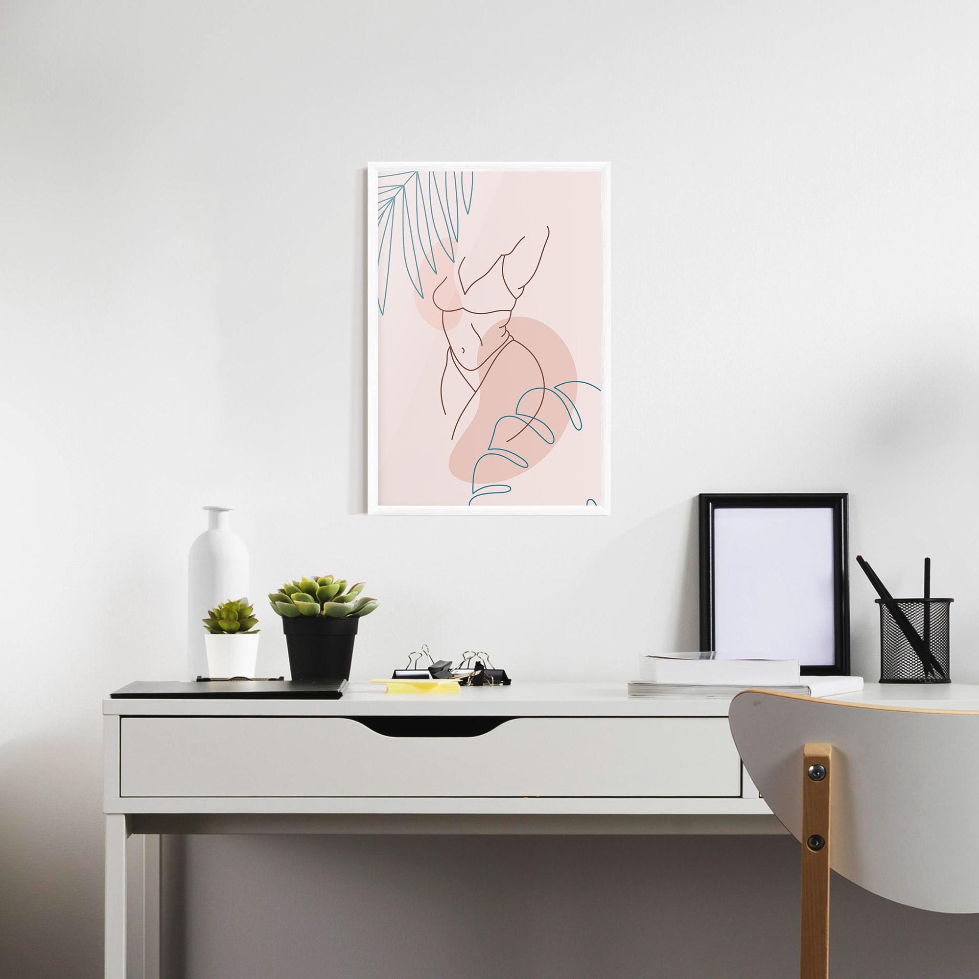 Poster Înrămat Body Line Leaf mockup 7