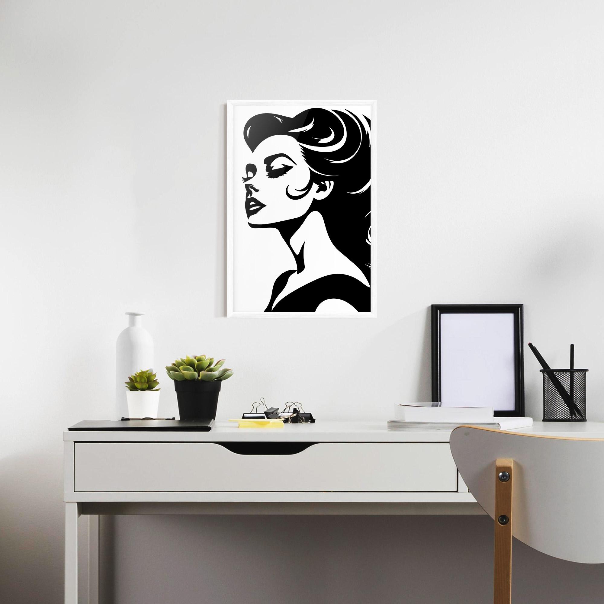 Poster Înrămat Eyeliner Shilouette mockup 7