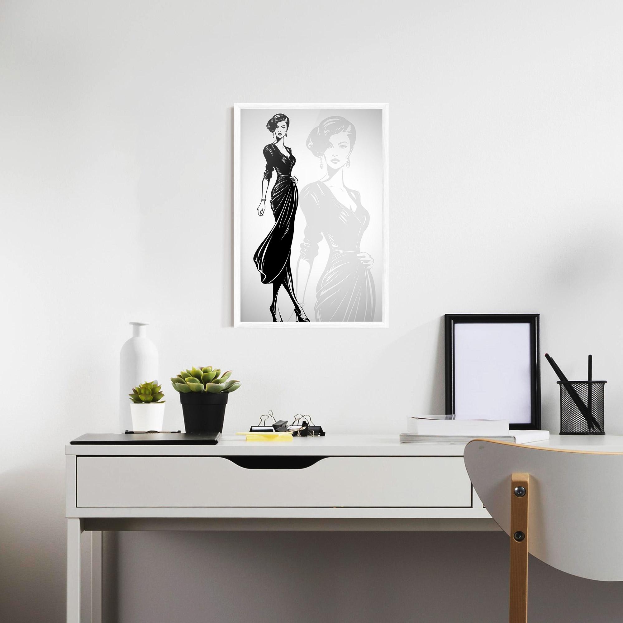 Poster Înrămat Lady Shilouette mockup 7