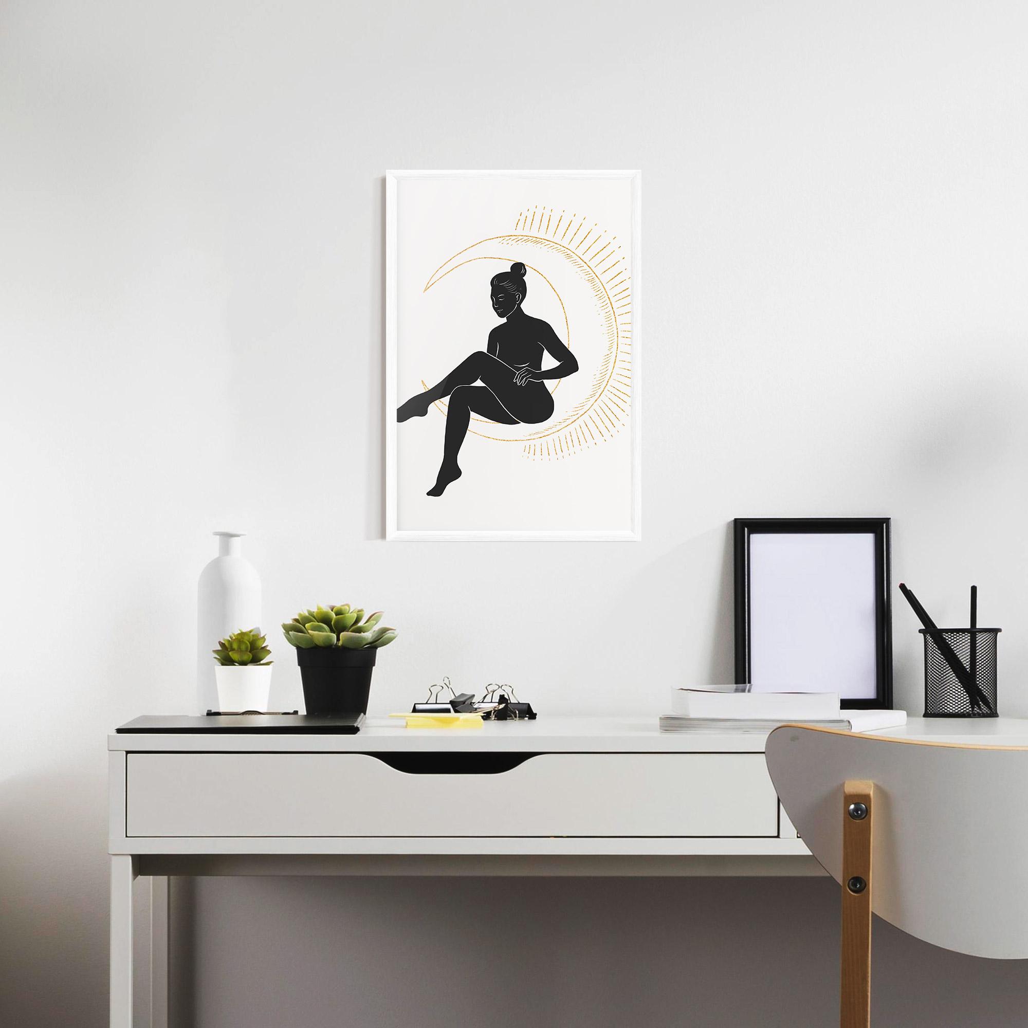 Poster Înrămat Sitting On The Moon mockup 7