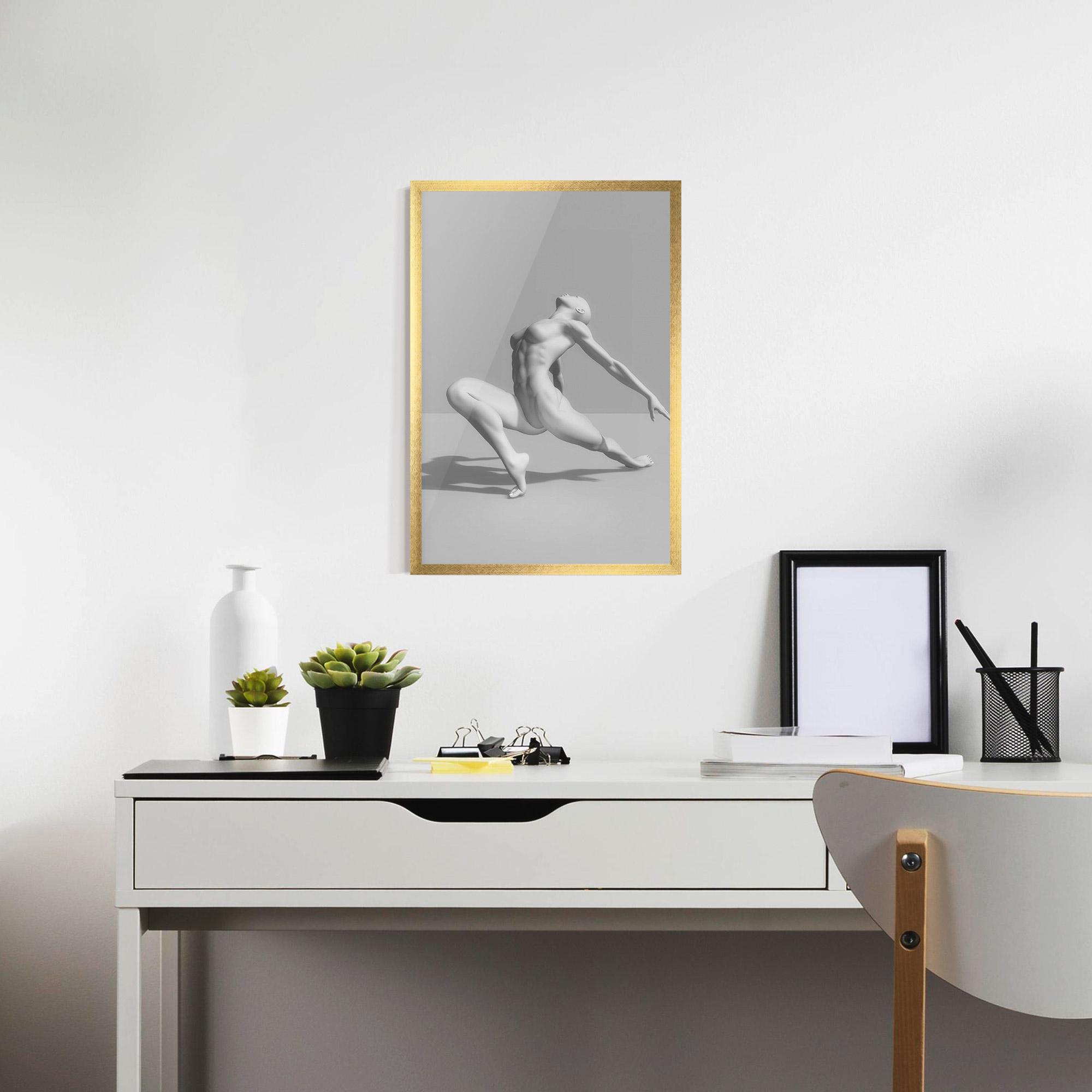 Poster Înrămat 3d Ballet Pose mockup 7