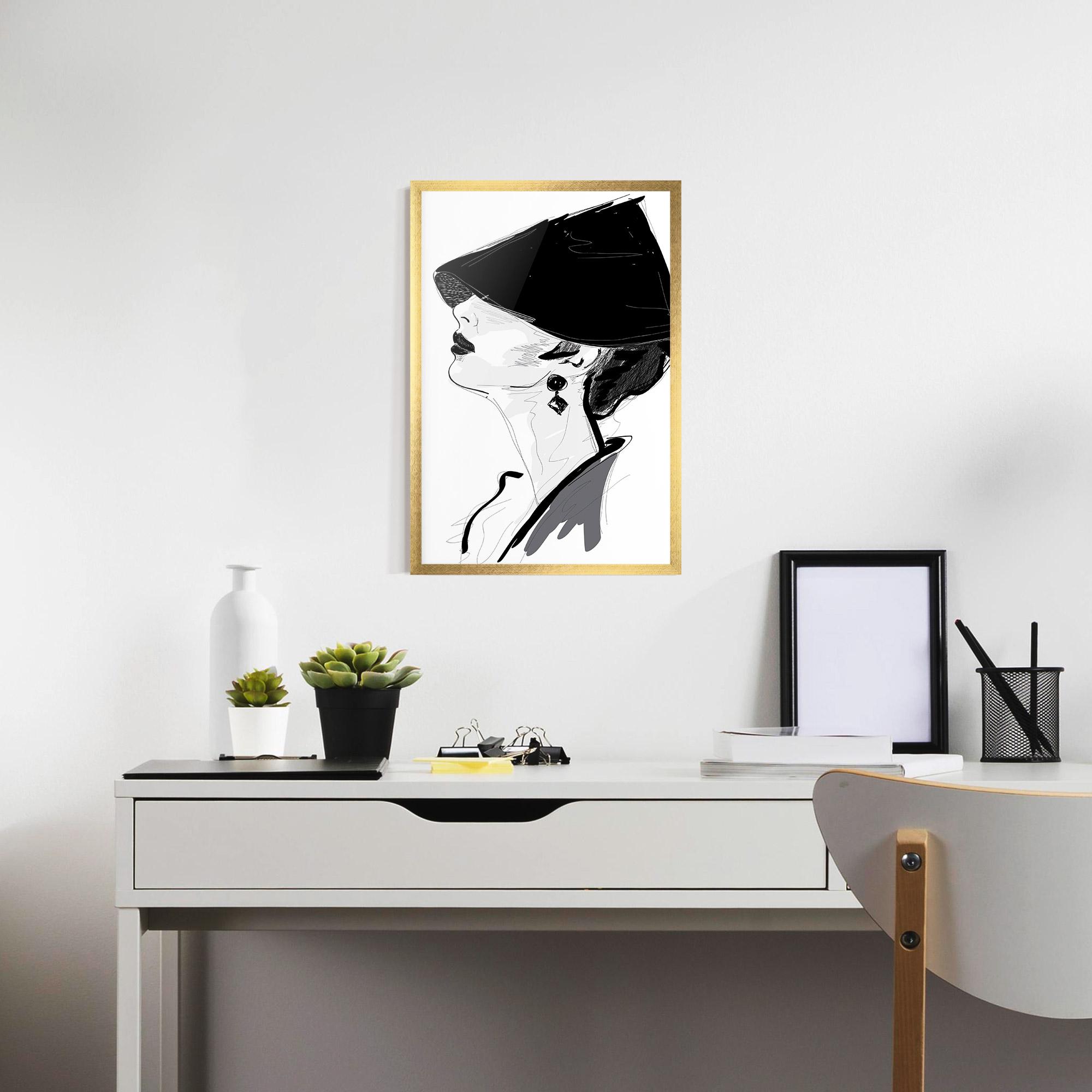 Poster Înrămat Asian Shilouette mockup 7