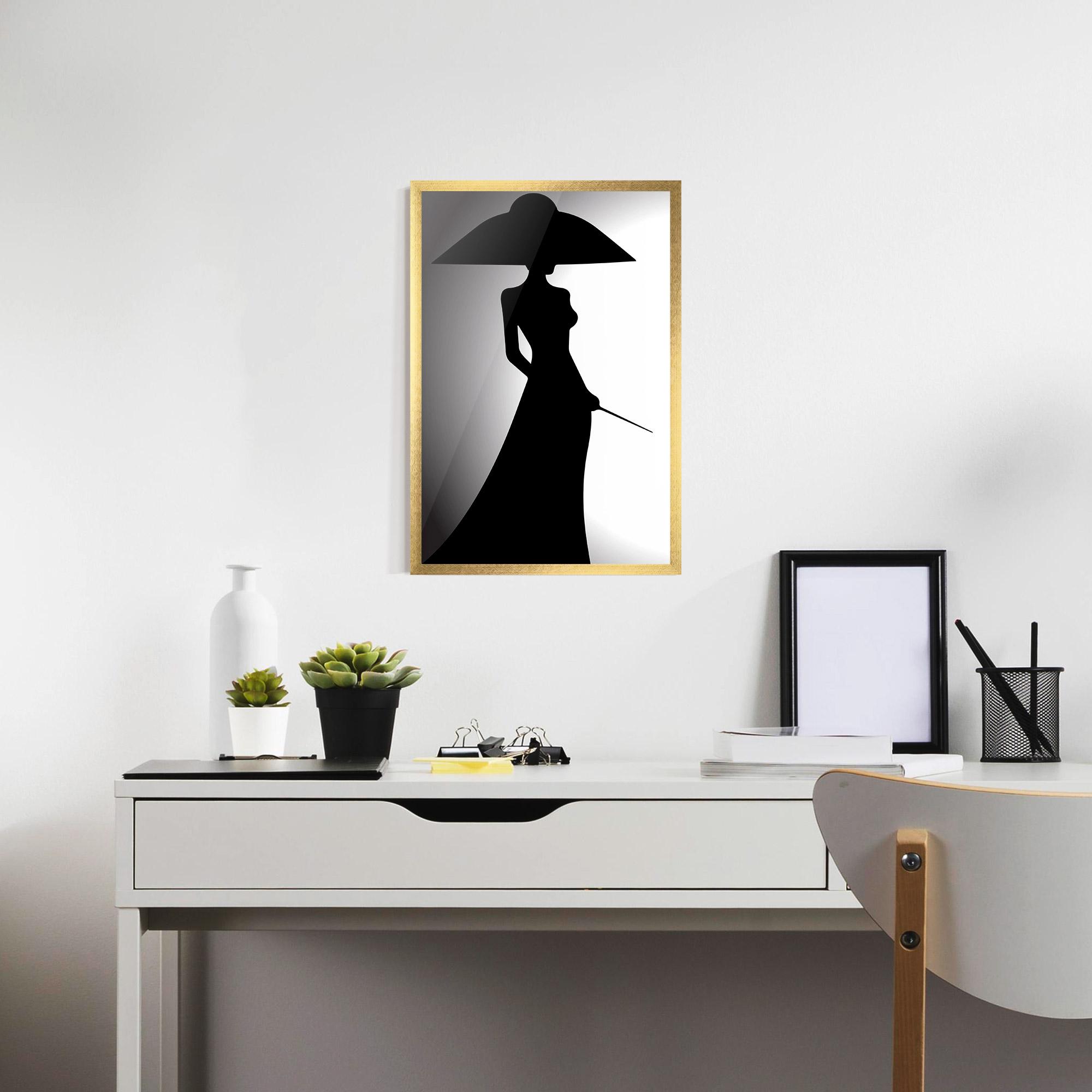 Poster Înrămat Big Hat Lady mockup 7