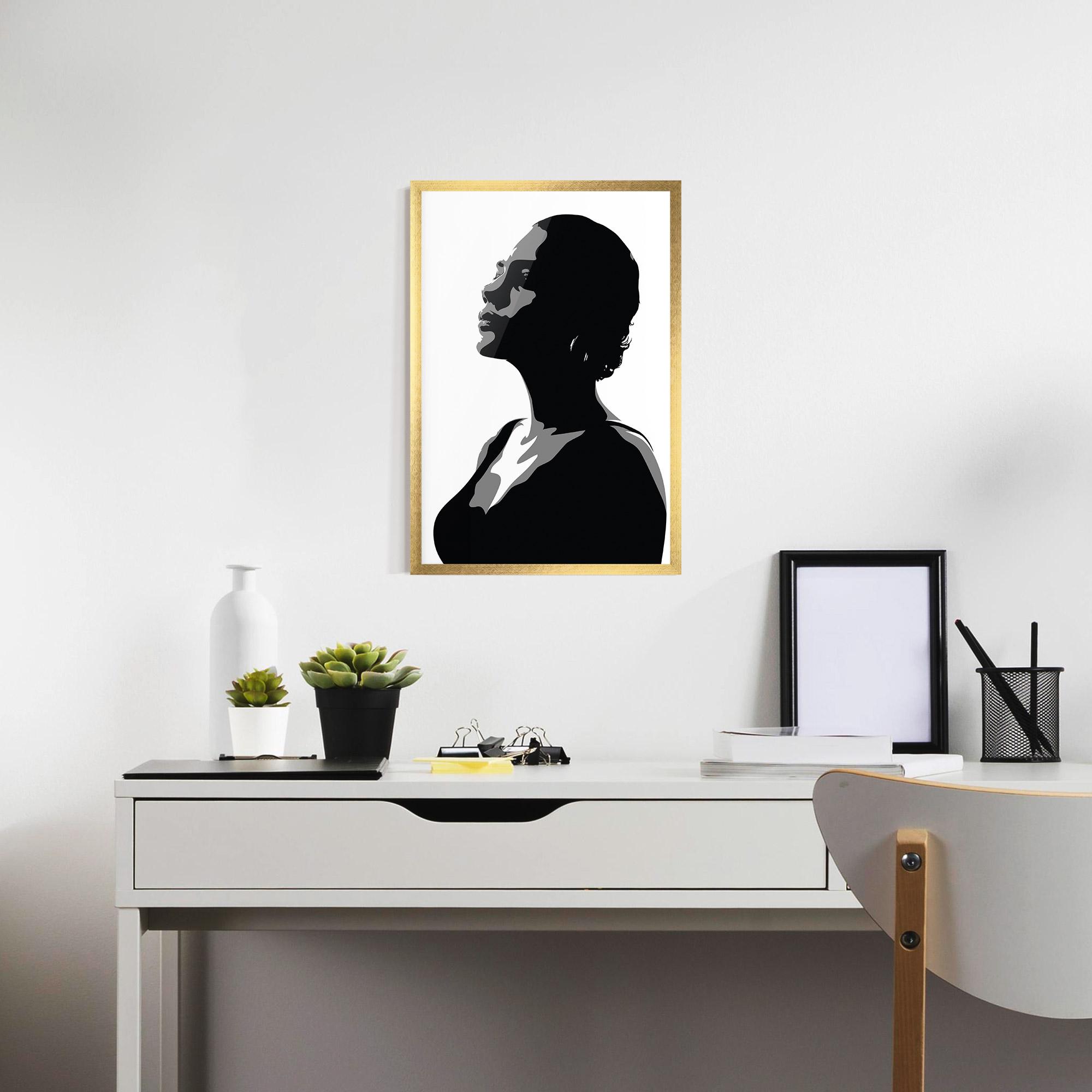 Poster Înrămat Black Woman Shilouette mockup 7