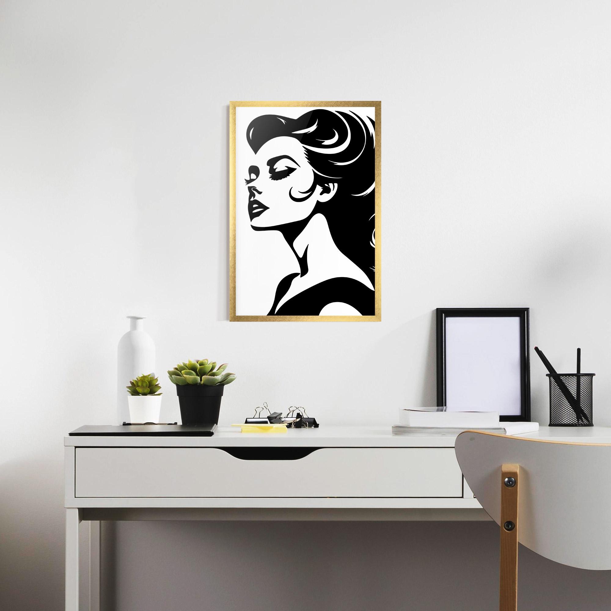 Poster Înrămat Eyeliner Shilouette mockup 7