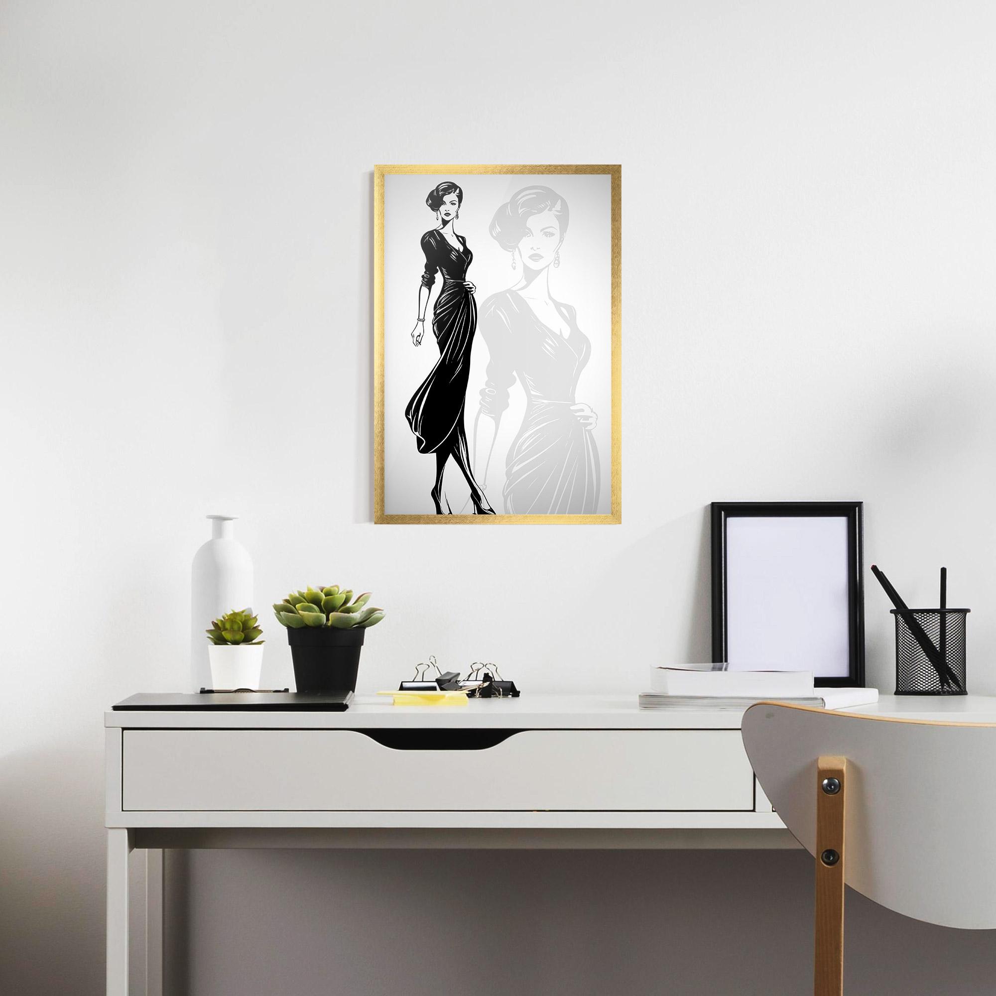 Poster Înrămat Lady Shilouette mockup 7