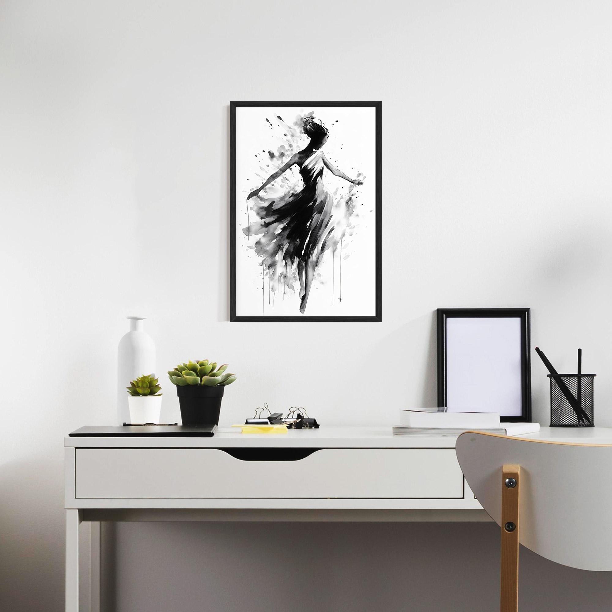 Poster Înrămat Beautiful Dancing Woman mockup 7