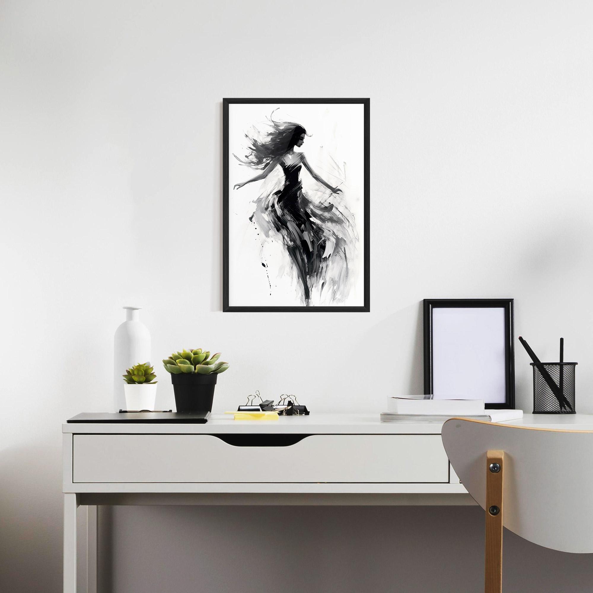 Poster Înrămat Black Ink Woman mockup 7