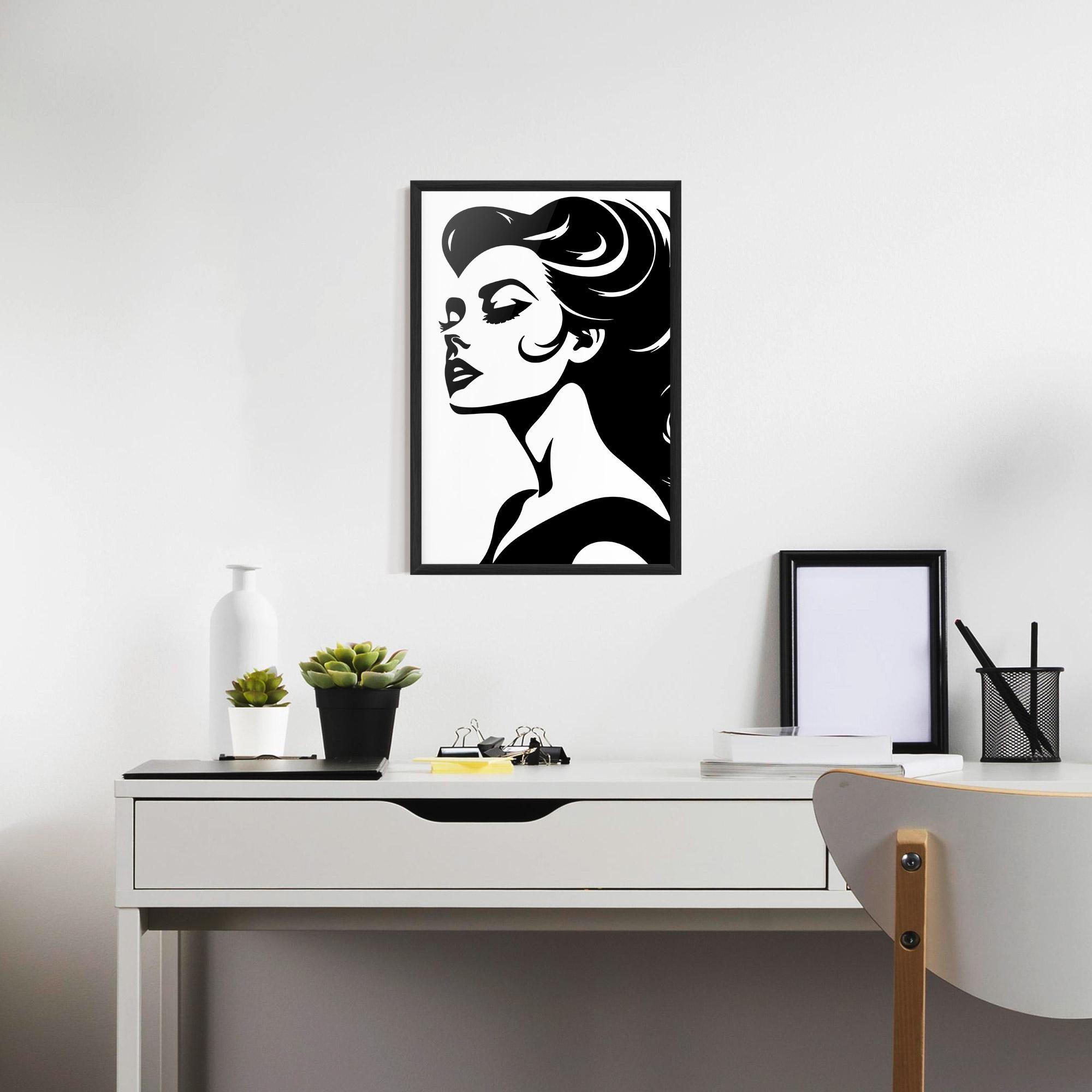 Poster Înrămat Eyeliner Shilouette mockup 7