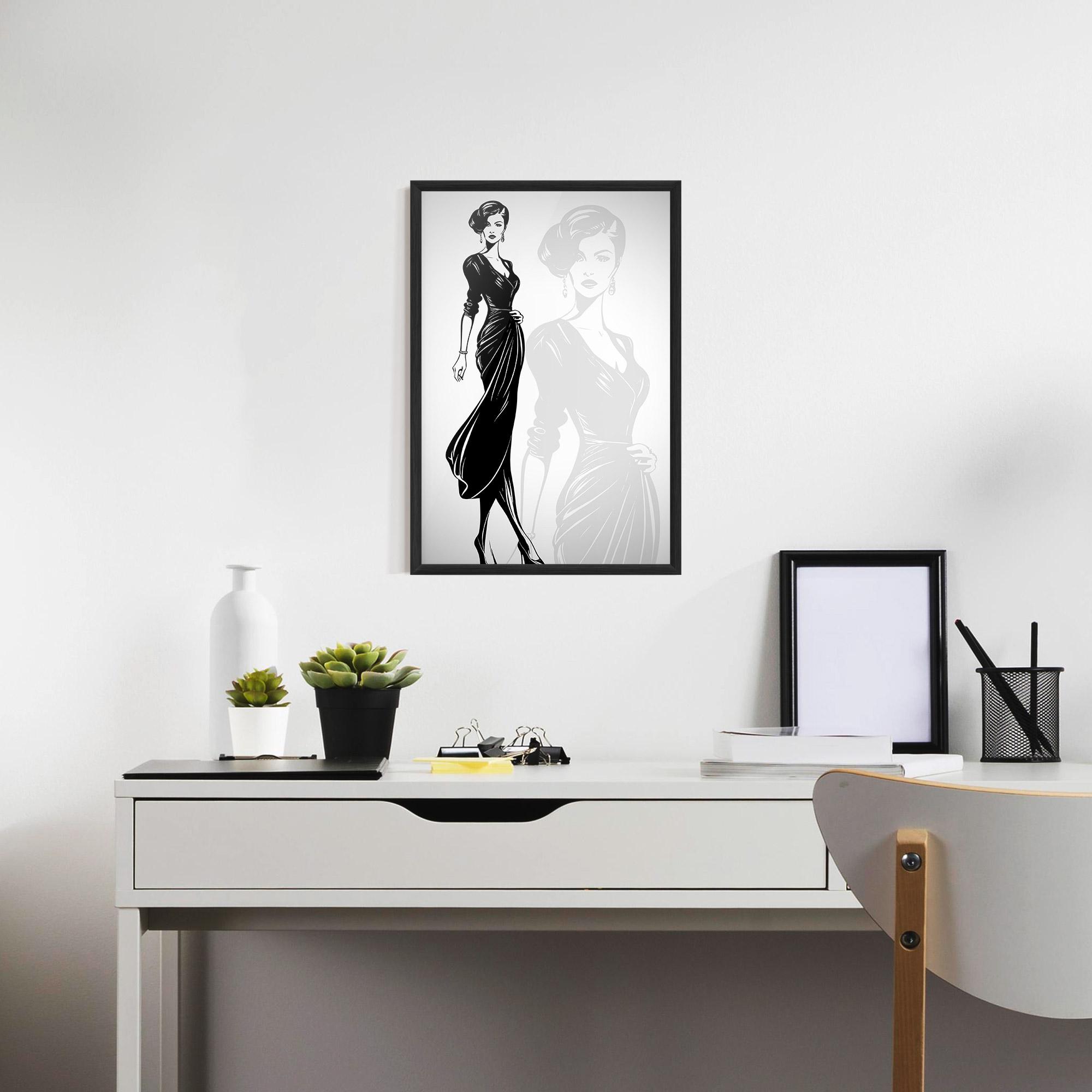 Poster Înrămat Lady Shilouette mockup 7