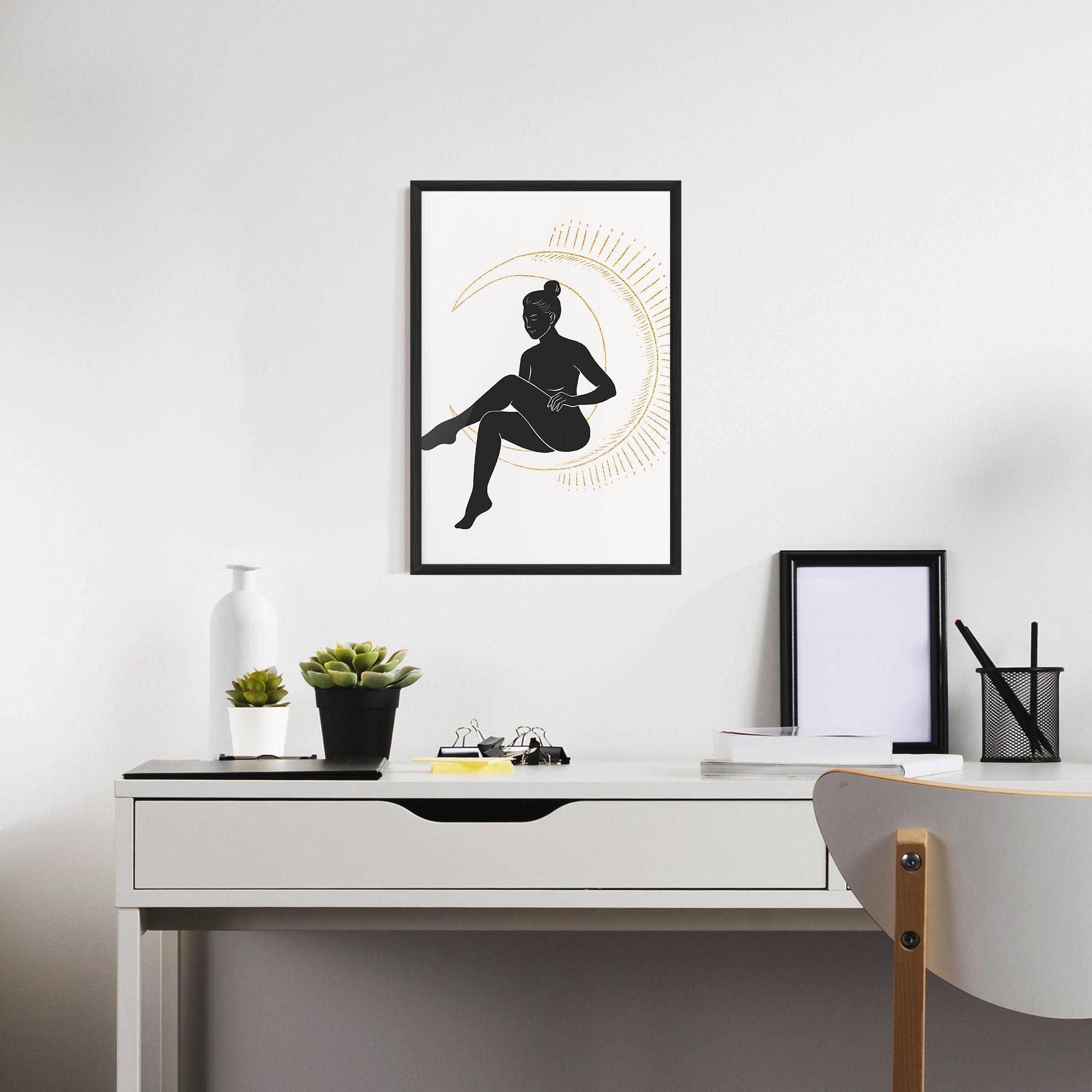 Poster Înrămat Sitting On The Moon mockup 7