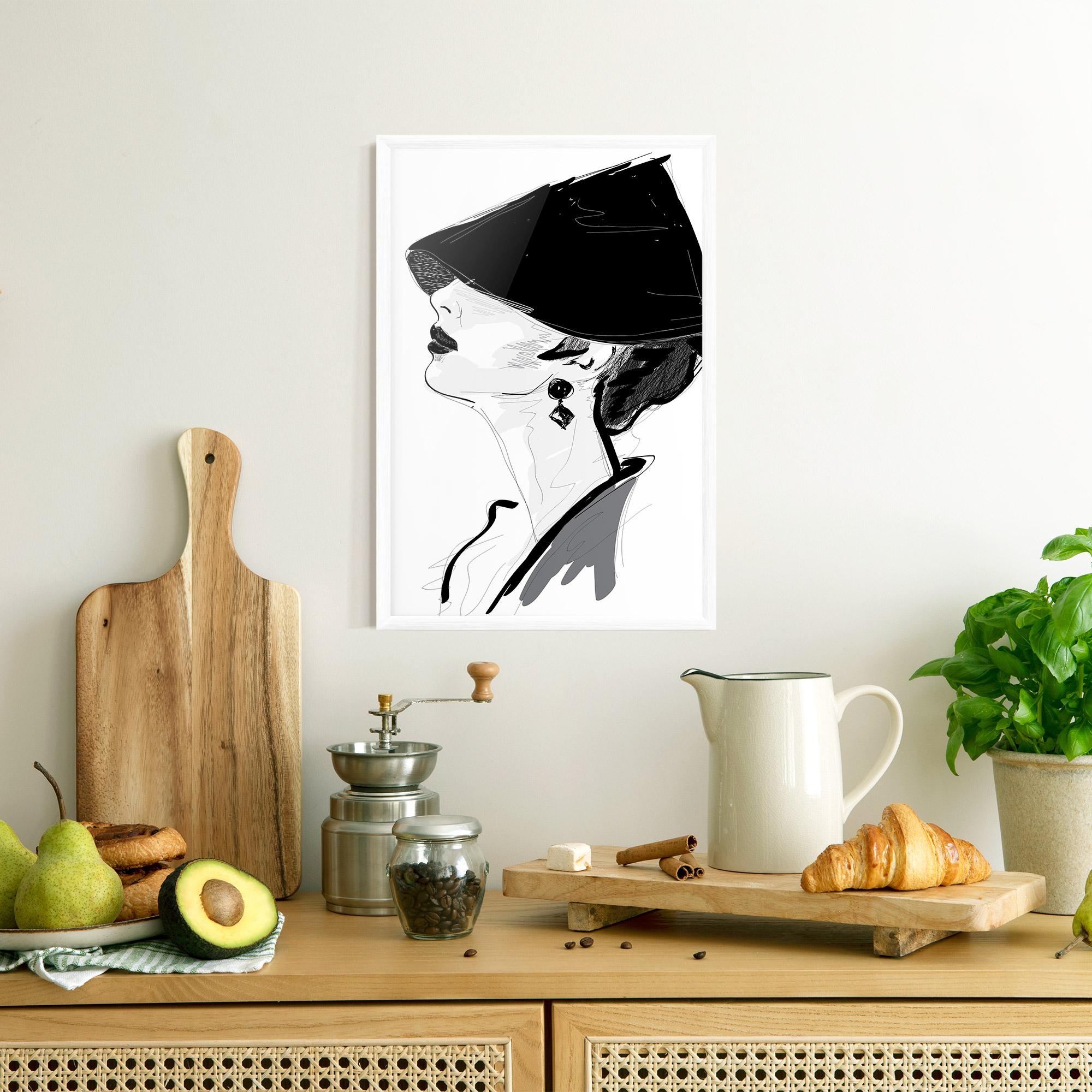 Poster Înrămat Asian Shilouette mockup 8