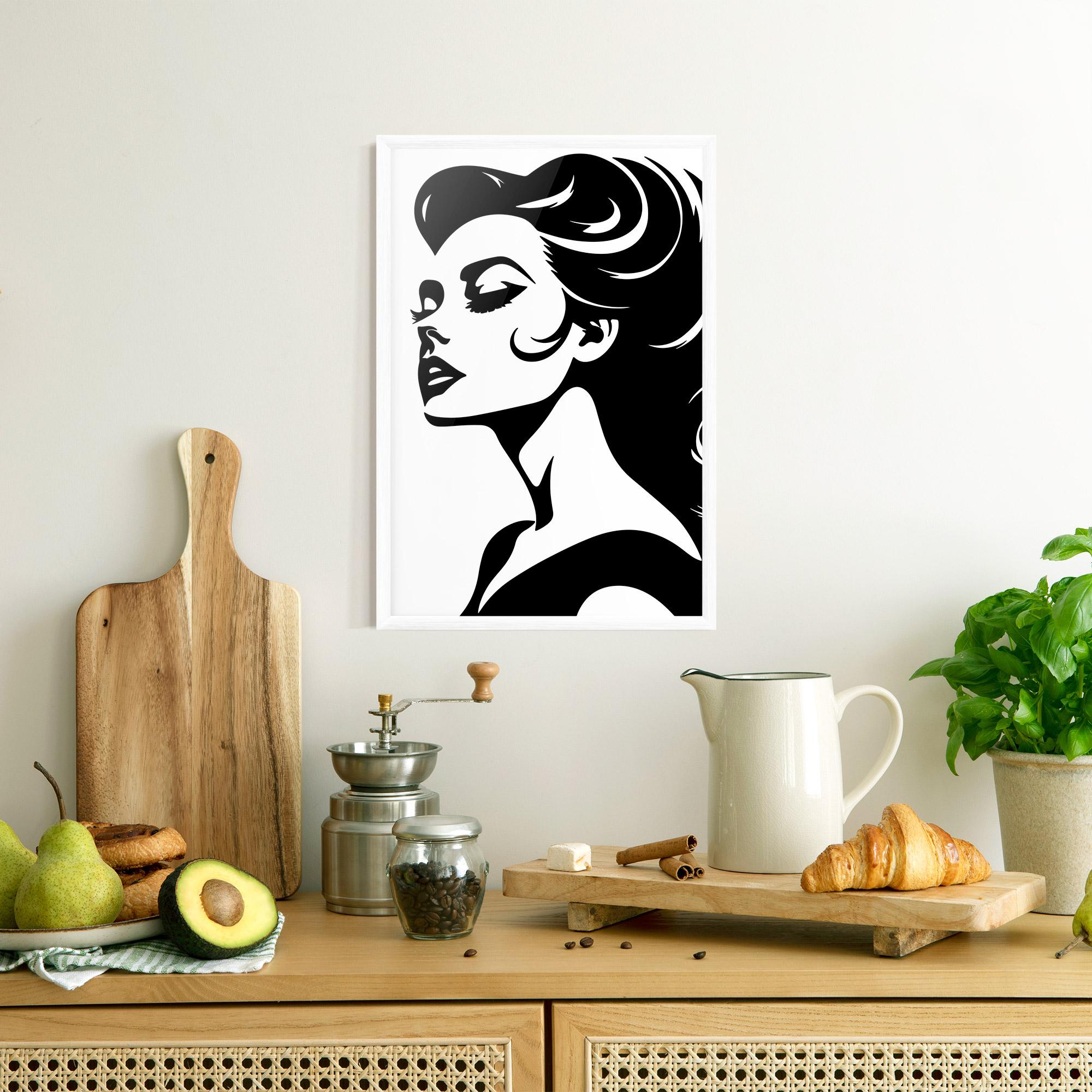 Poster Înrămat Eyeliner Shilouette mockup 8