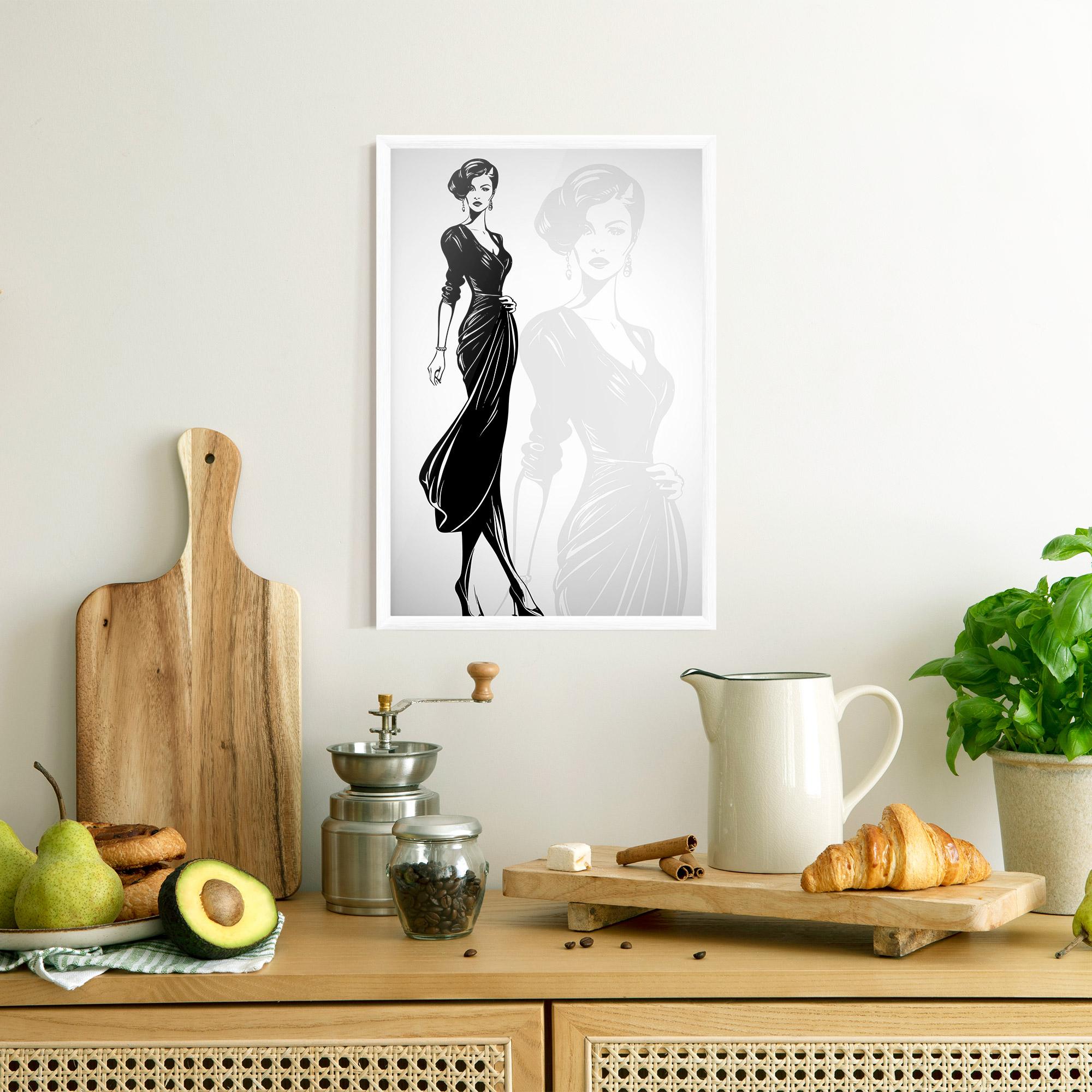 Poster Înrămat Lady Shilouette mockup 8