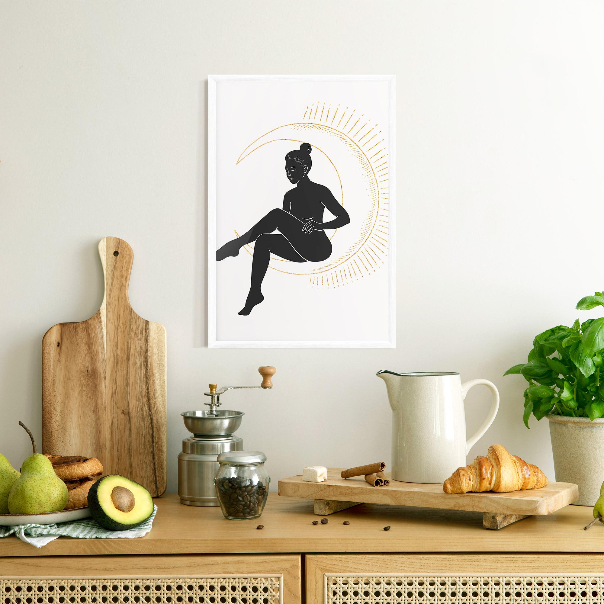 Poster Înrămat Sitting On The Moon mockup 8