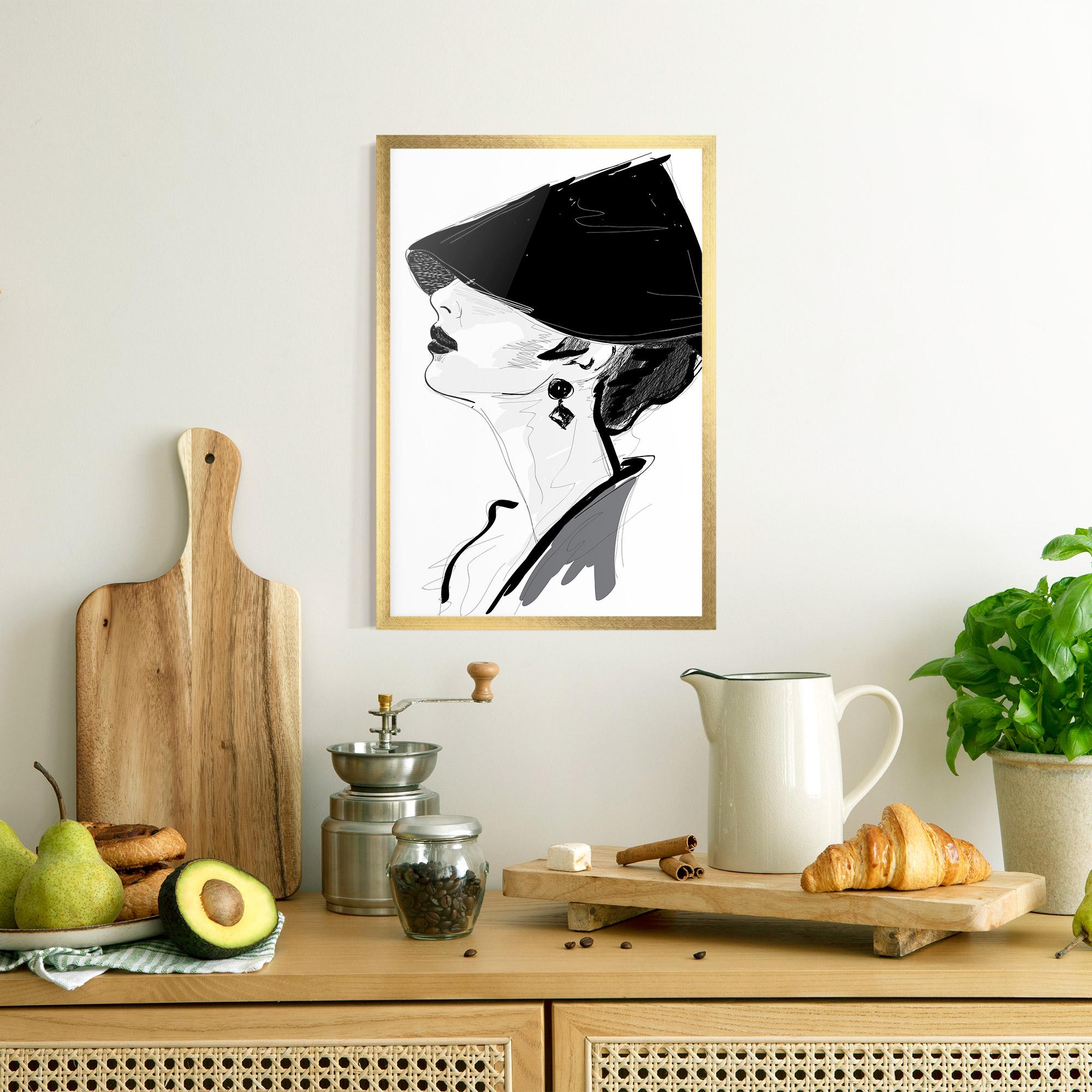 Poster Înrămat Asian Shilouette mockup 8