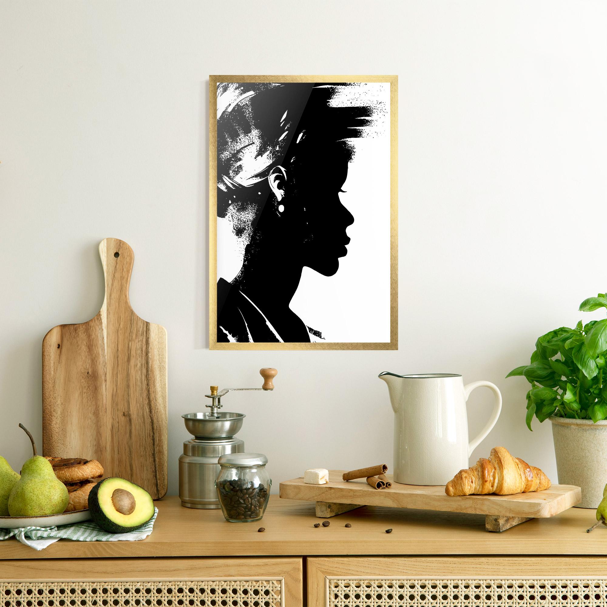 Poster Înrămat Black Silhouette mockup 8