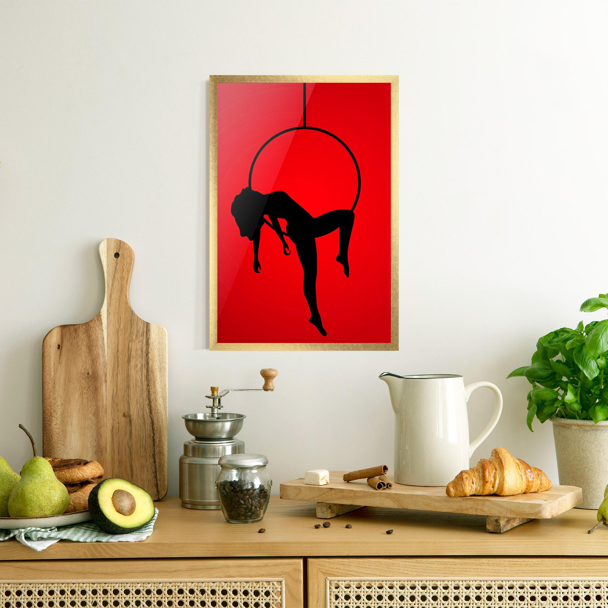 Poster Înrămat Dancer Shilouette mockup 8