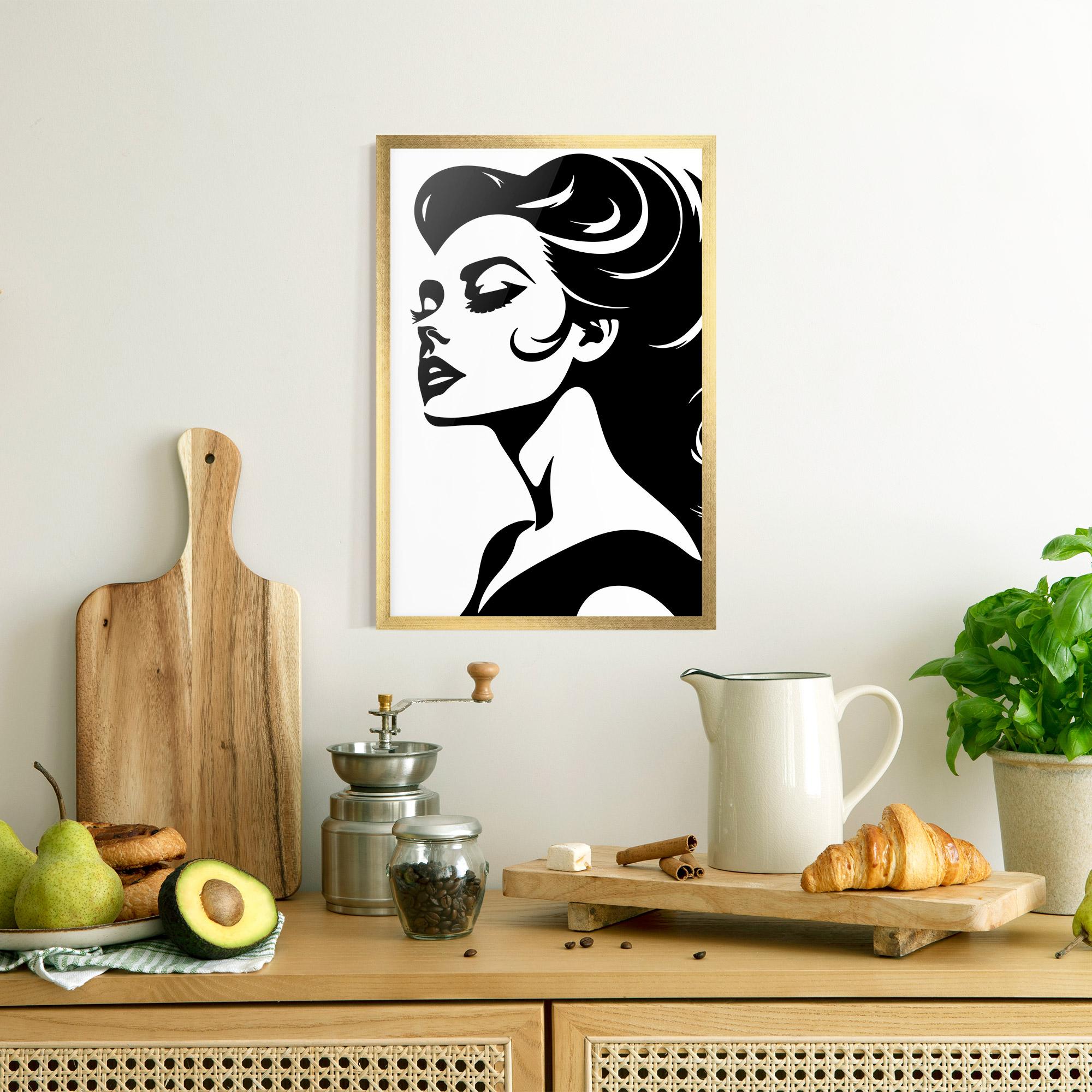 Poster Înrămat Eyeliner Shilouette mockup 8