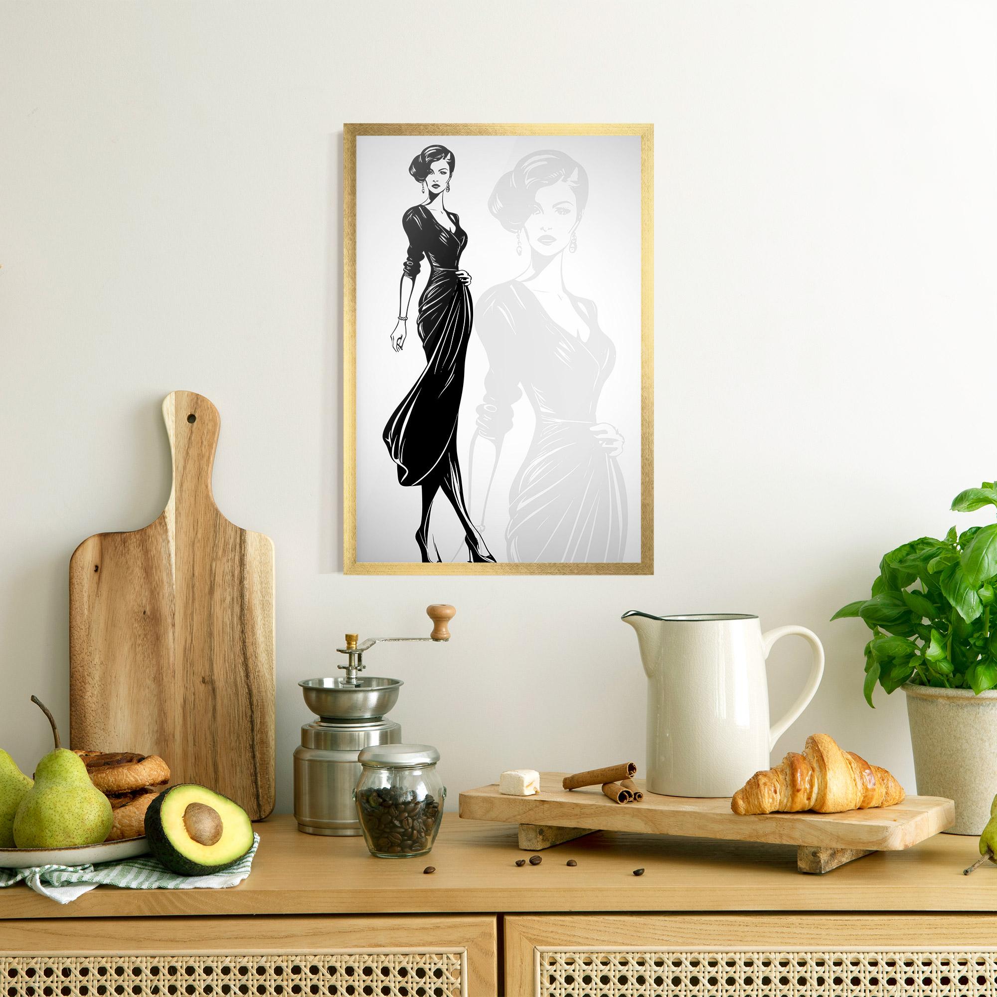 Poster Înrămat Lady Shilouette mockup 8