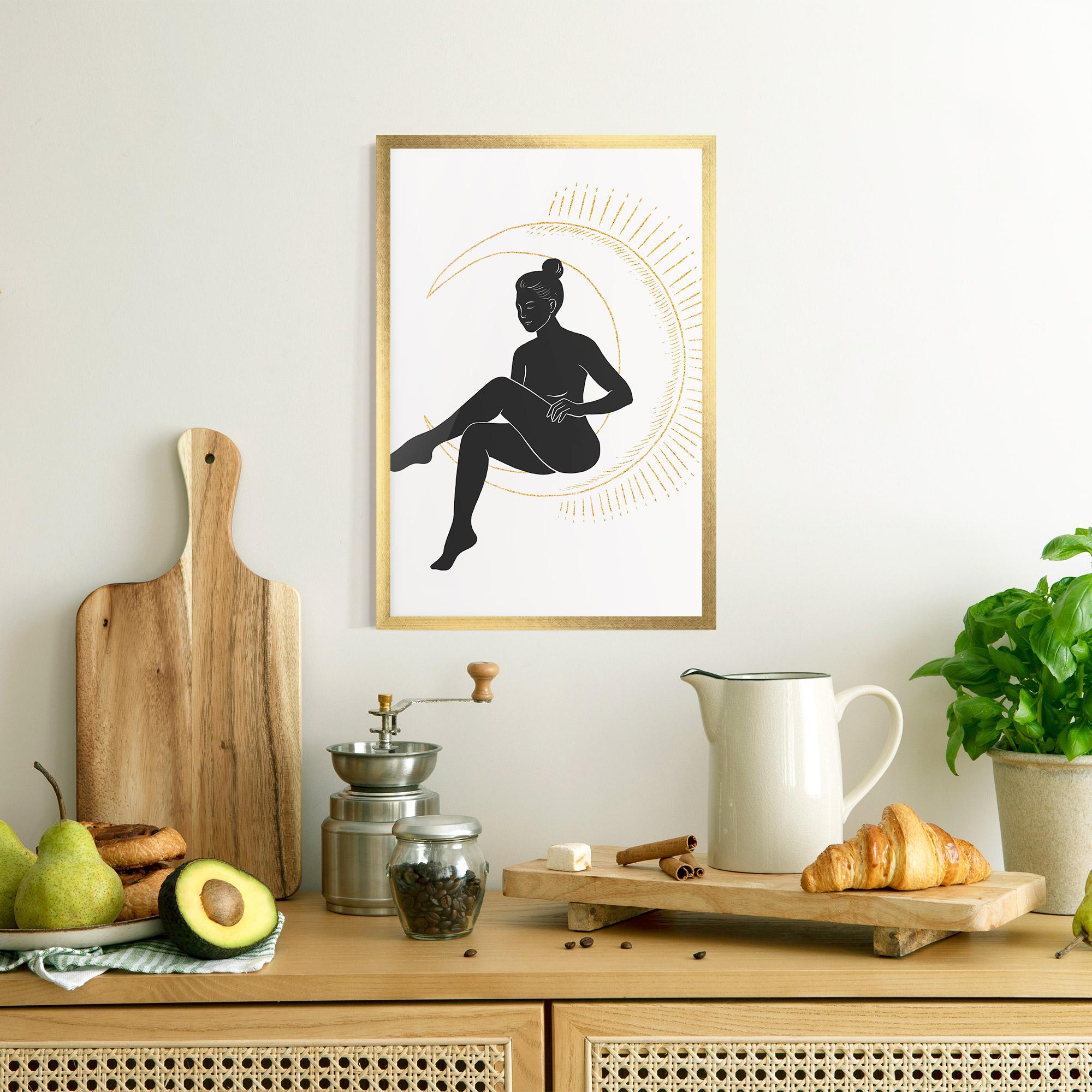 Poster Înrămat Sitting On The Moon mockup 8