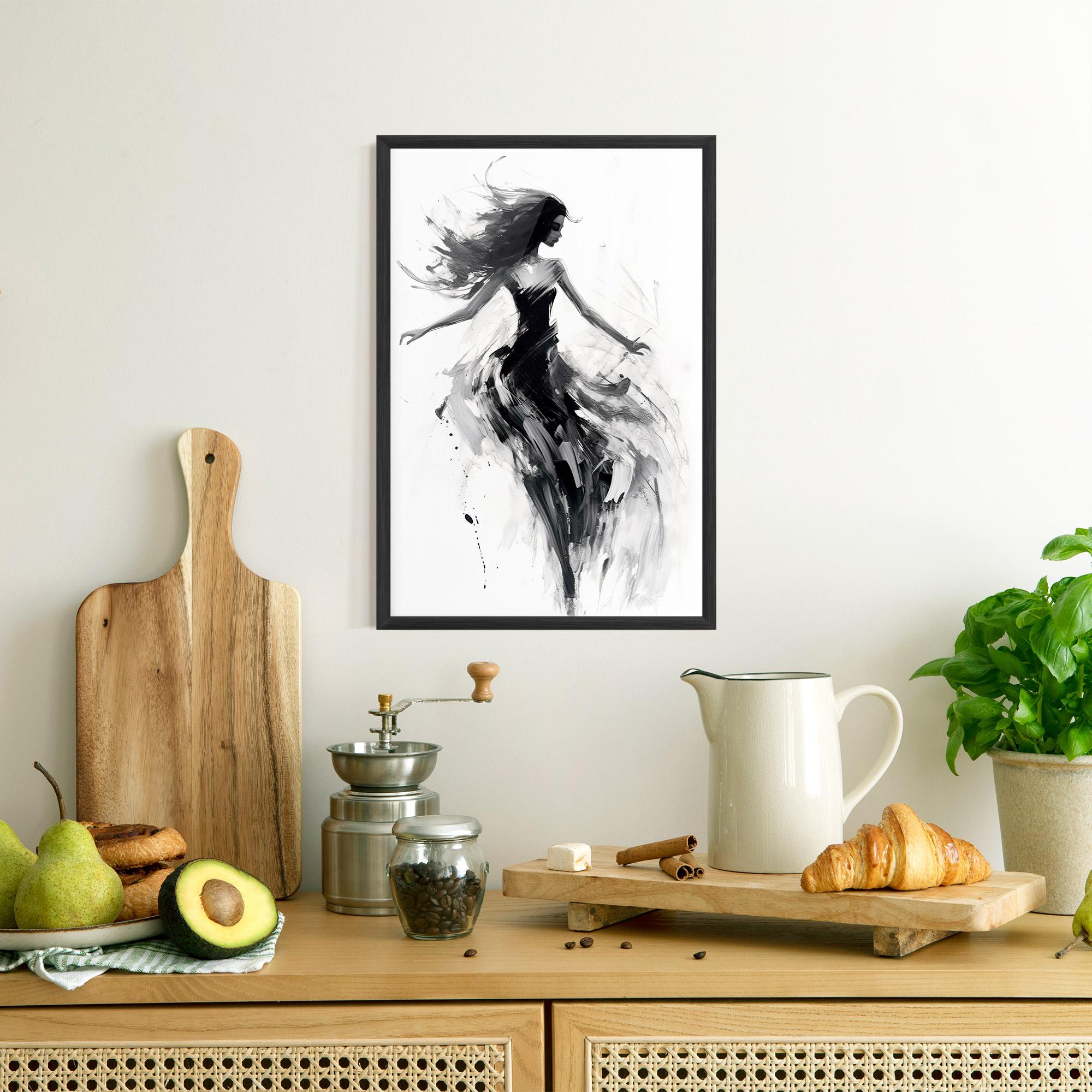 Poster Înrămat Black Ink Woman mockup 8