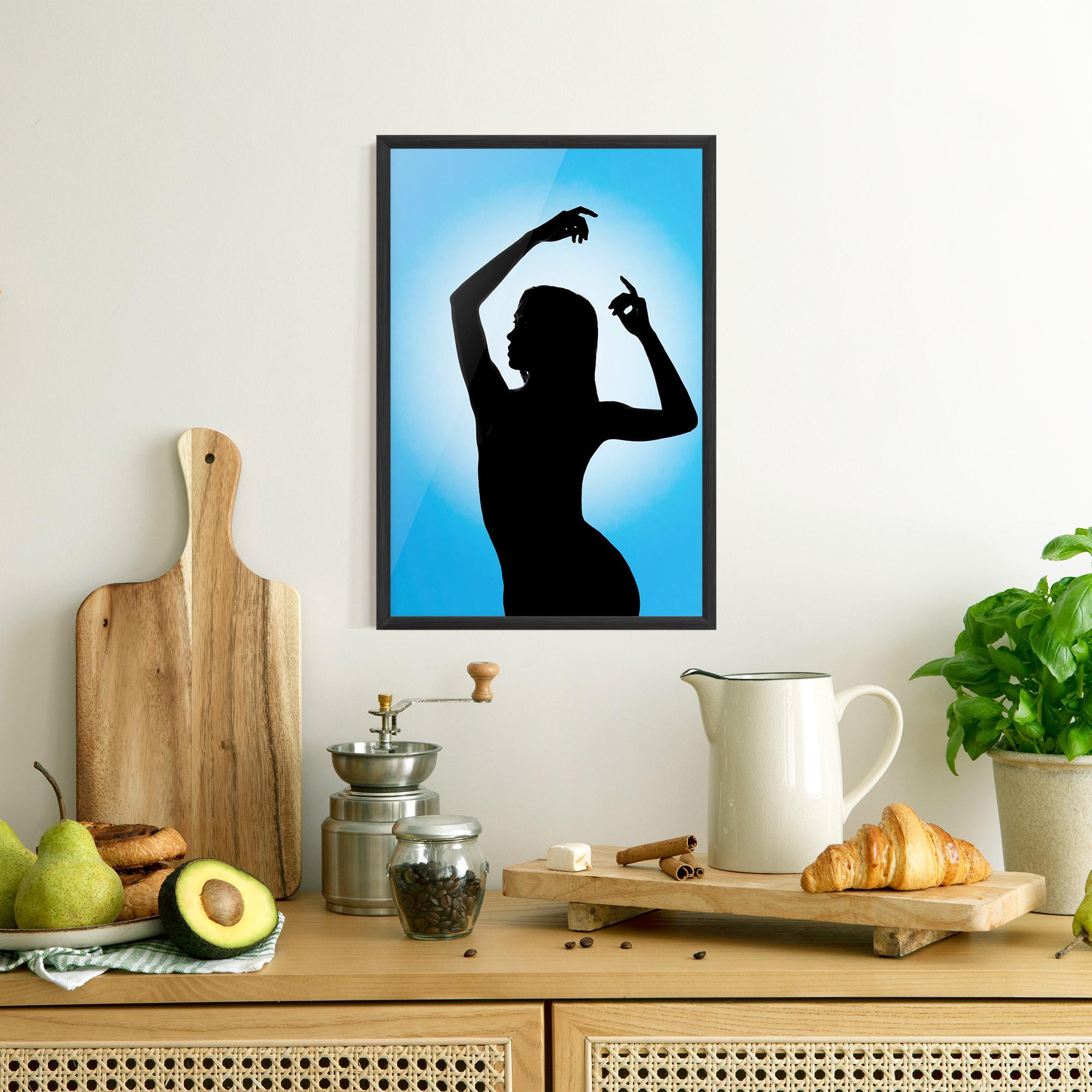 Poster Înrămat Blue Background mockup 8